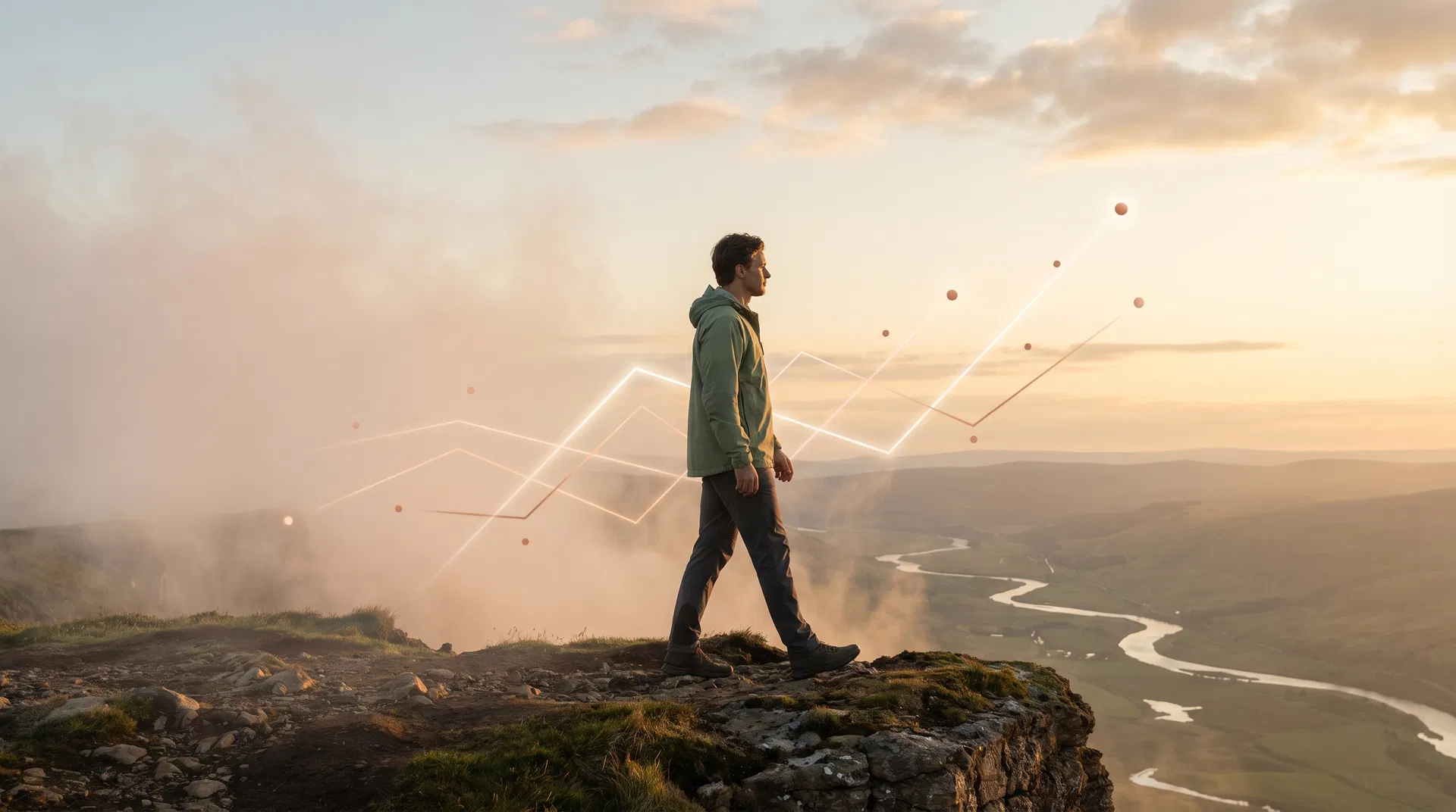 Person in klarer Luft als Symbol für rauchfreie Zukunft und Freiheit