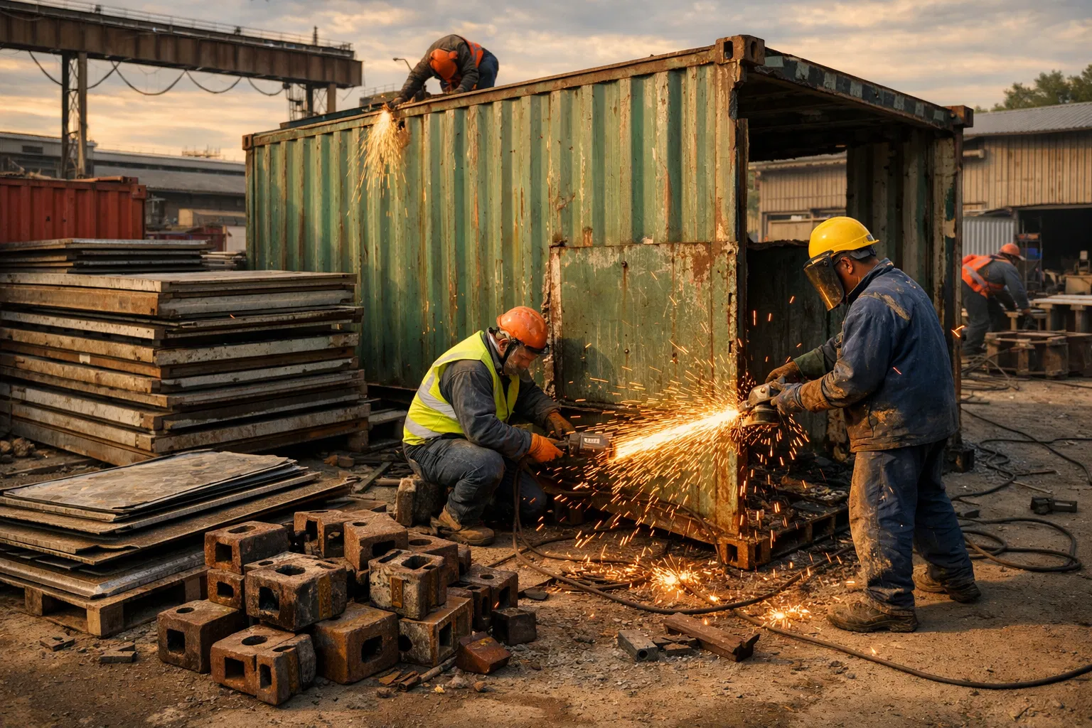 Container deconstruction process