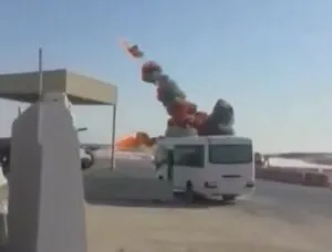 Vídeo: Drone iraniano Shahed atinge área da base dos EUA no Kuwait