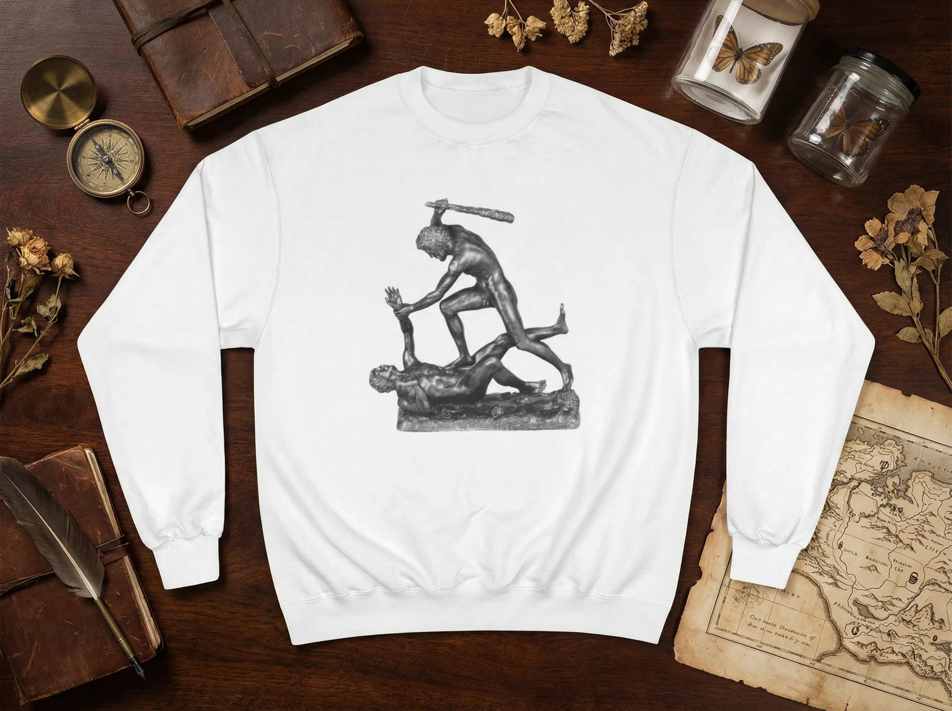 Cain and Abel Sweatshirt — Specimen No. XIV — Cain and Abel, bronze sculpture — gallery image 2