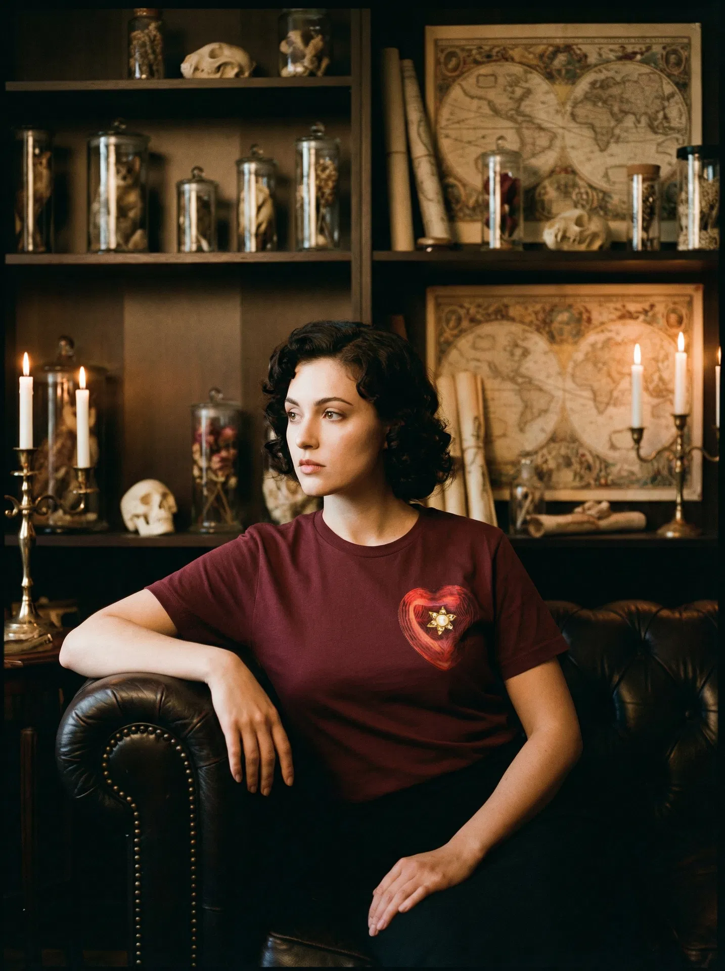 Red Heart Locket Tee — Specimen No. XIII — Heart locket, Victorian jeweller's catalogue — gallery image 2