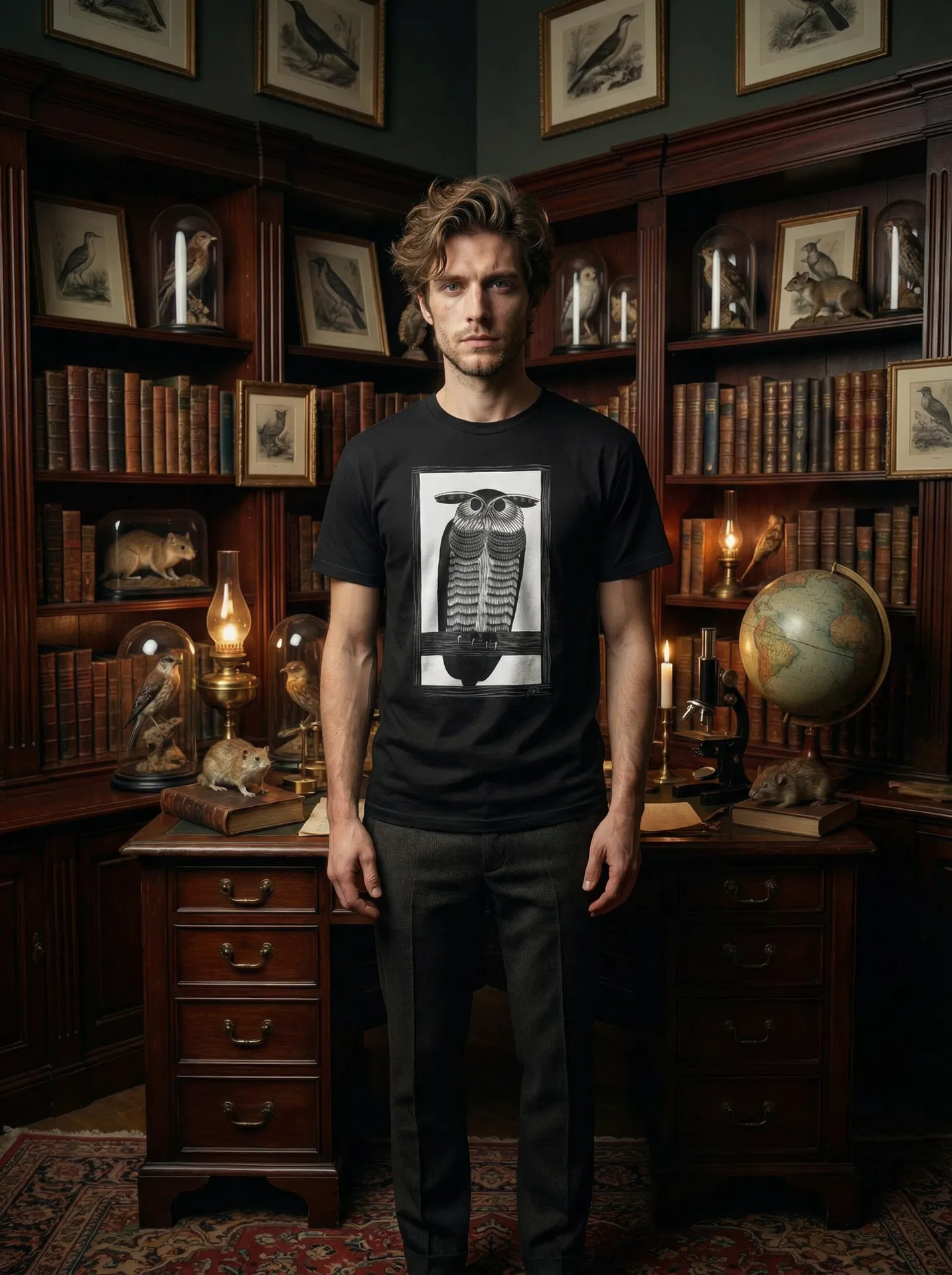 Strix Vulgaris Tee — Specimen No. VII — Strix vulgaris, Rijksmuseum 1915 | jackdziatkowiec curiosity cabinet clothing