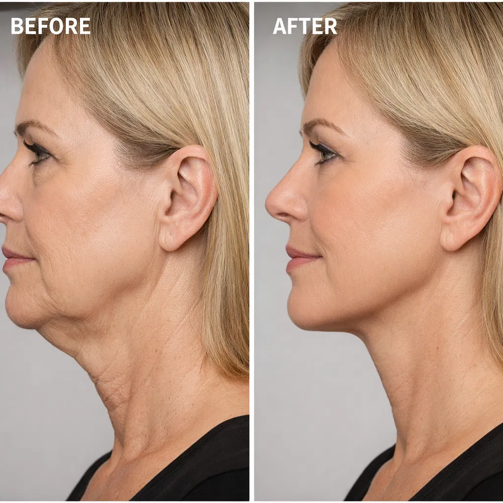 Jawline & Neck Tightening - Before and After