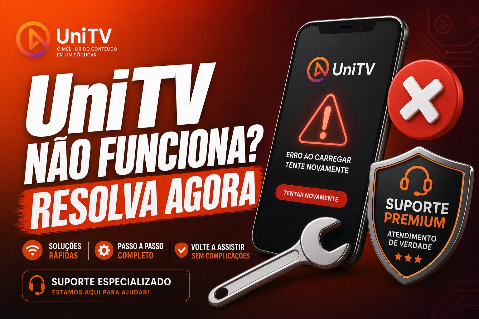 UniTV não funciona como resolver os principais erros