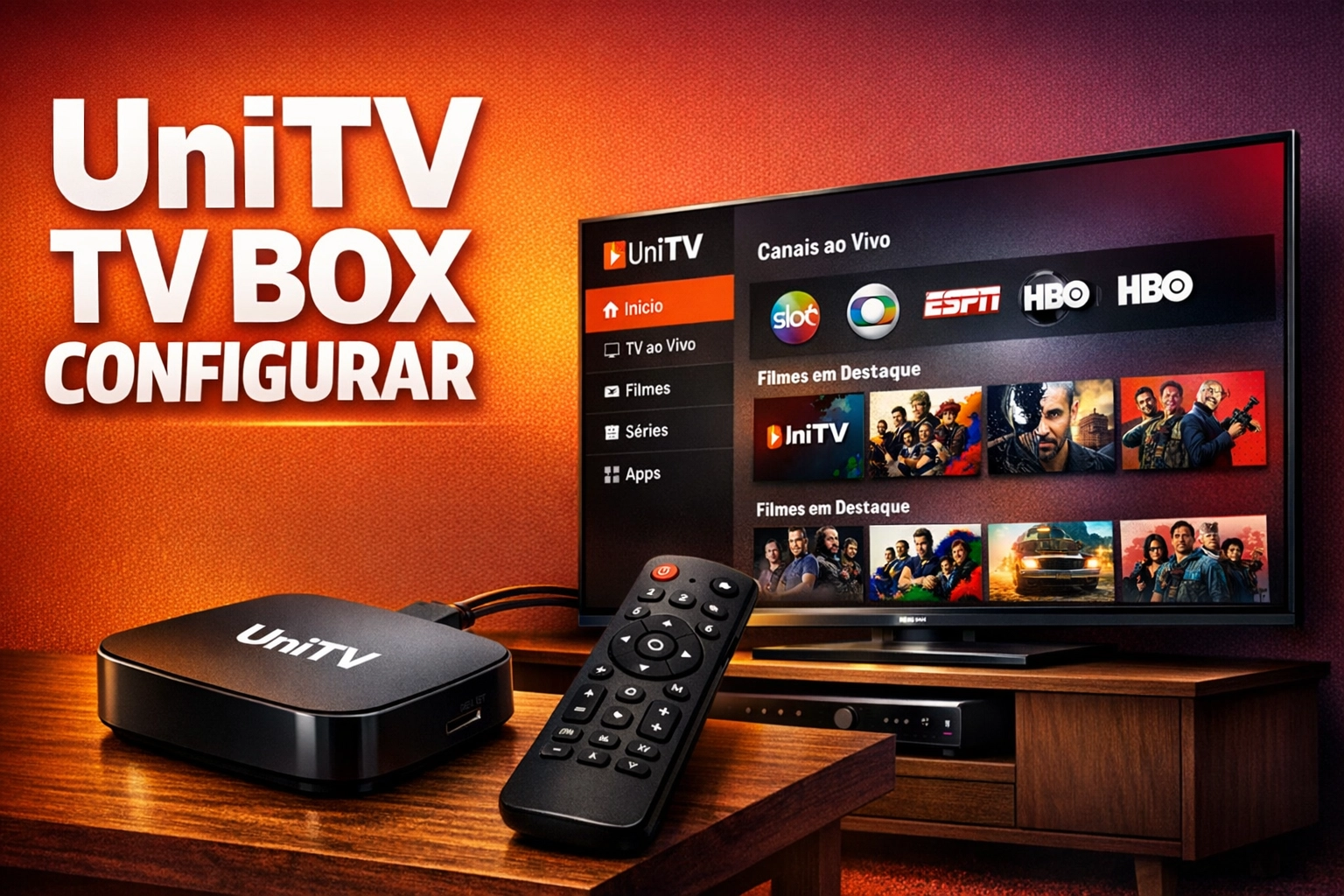 UniTV TV Box como configurar e usar