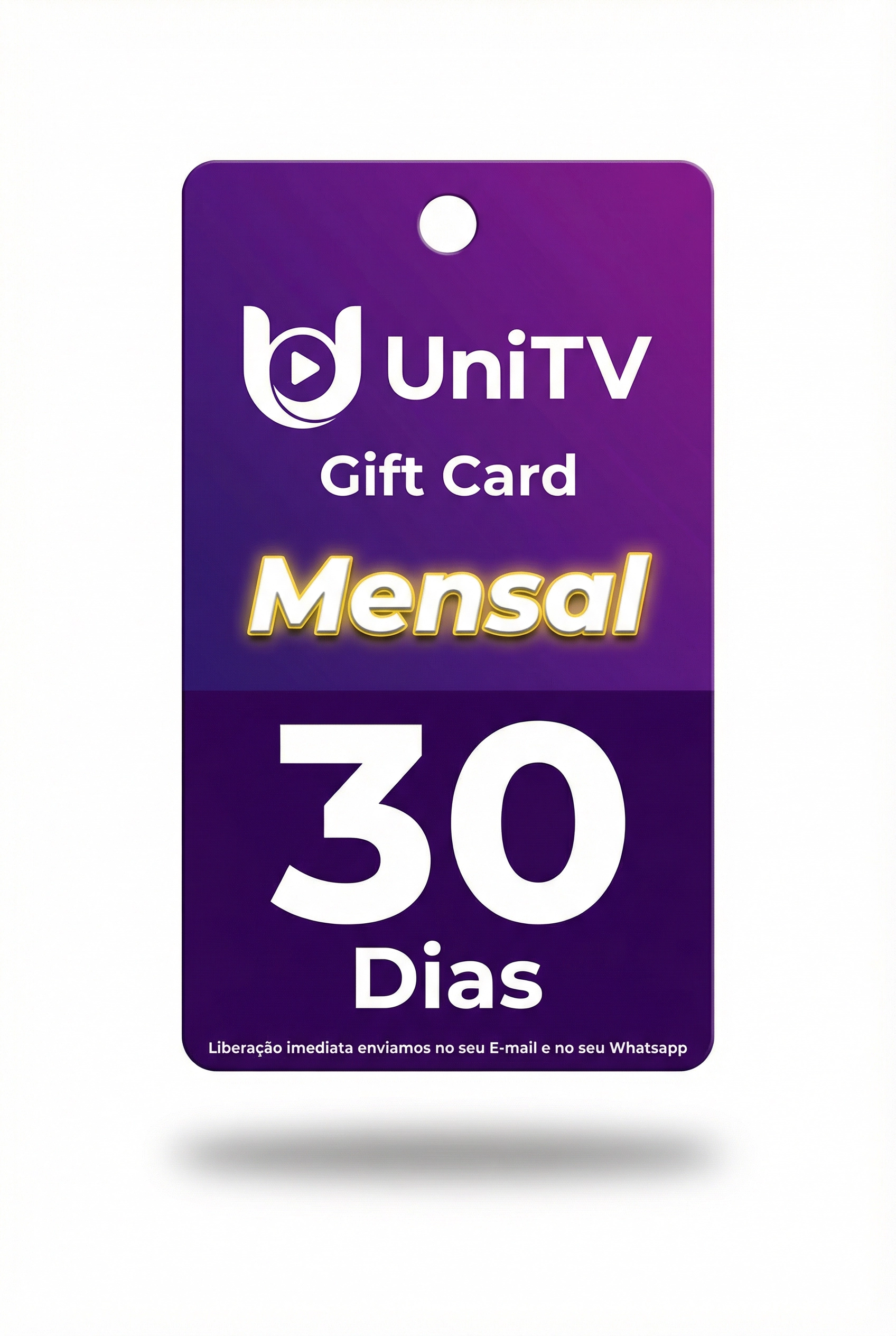Gift Card UniTV Mensal 30 Dias