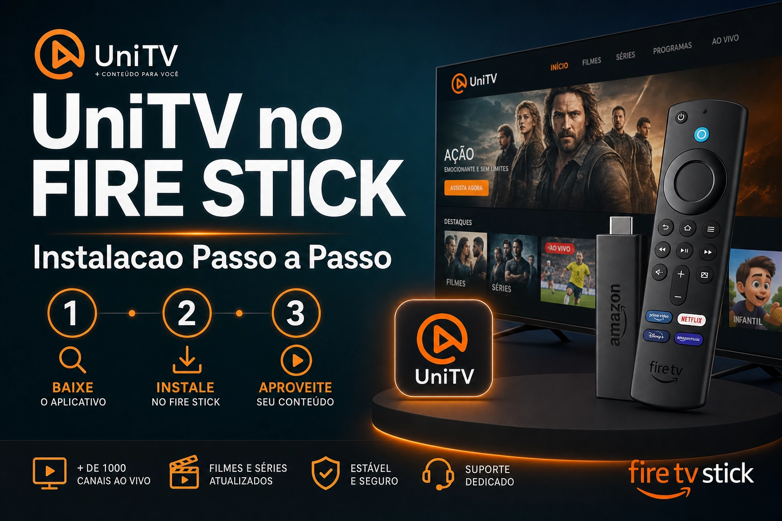 UniTV no Fire Stick: Como Instalar Passo a Passo 2026