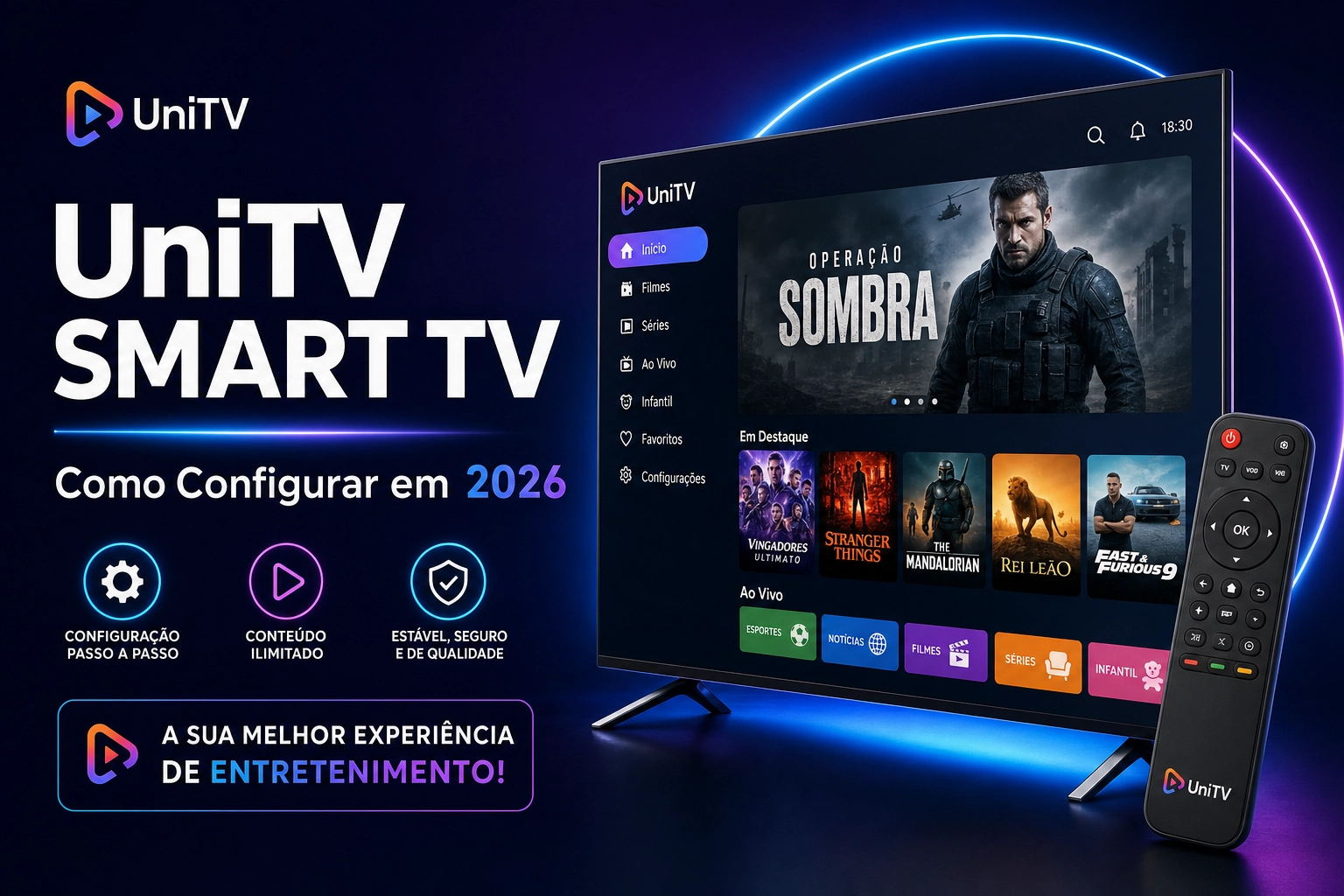 UniTV Smart TV: Como Configurar e Assistir em 2026