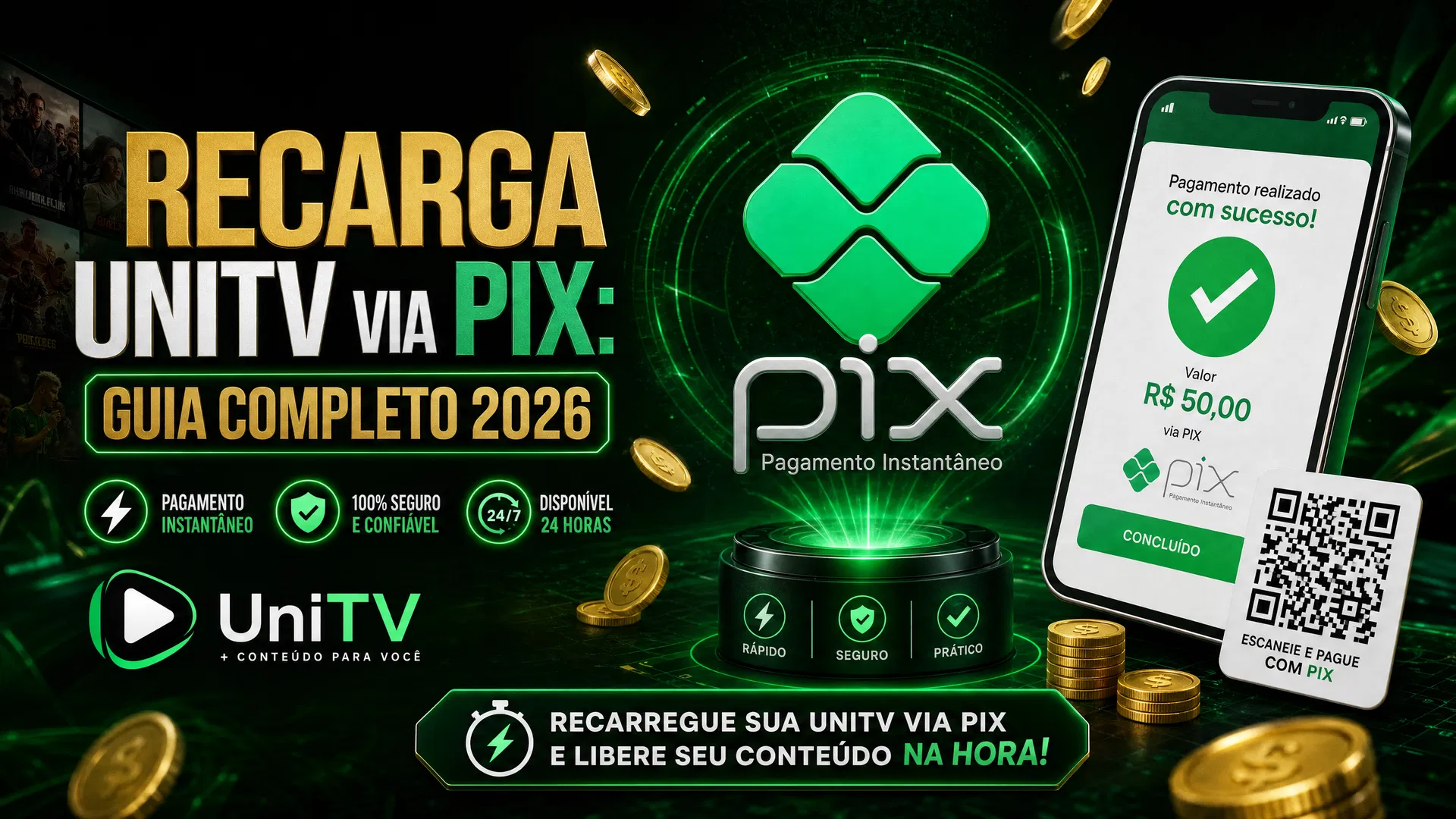 Recarga UniTV via PIX: Guia Completo 2026