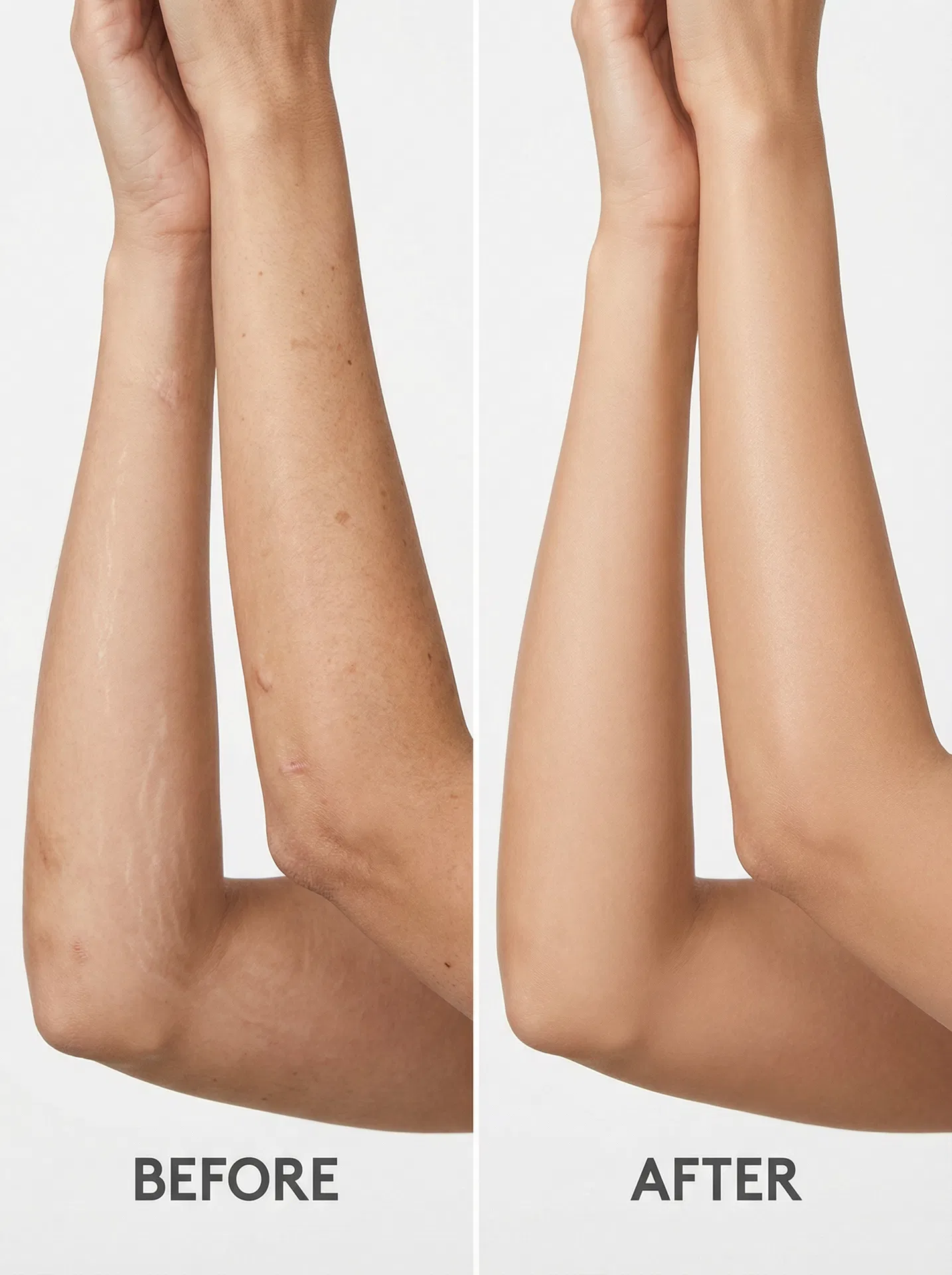 Before and after arms coverage