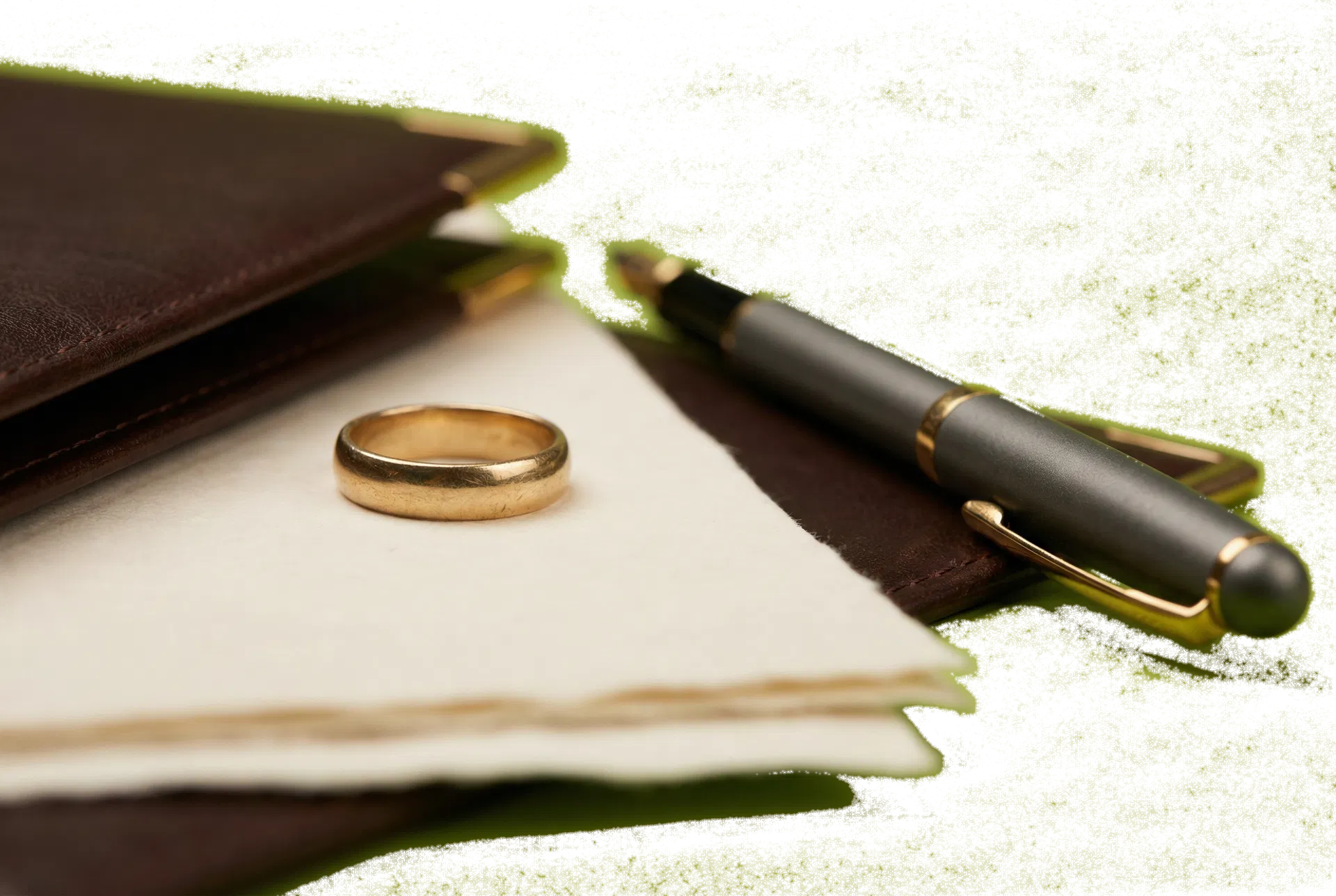 Detalhes sofisticados de documentos e elementos jurídicos