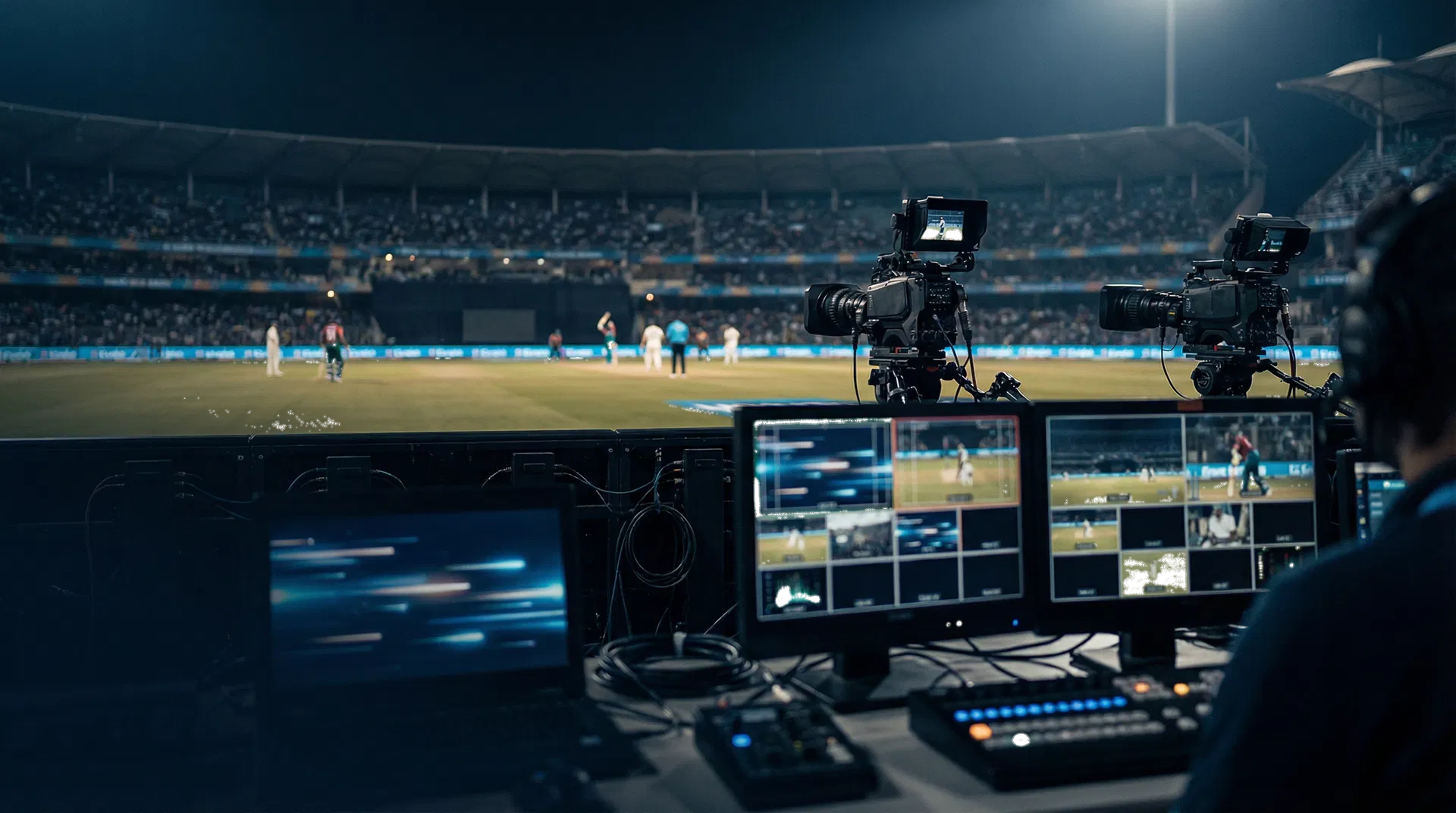 Cricket live production and broadcast coverage