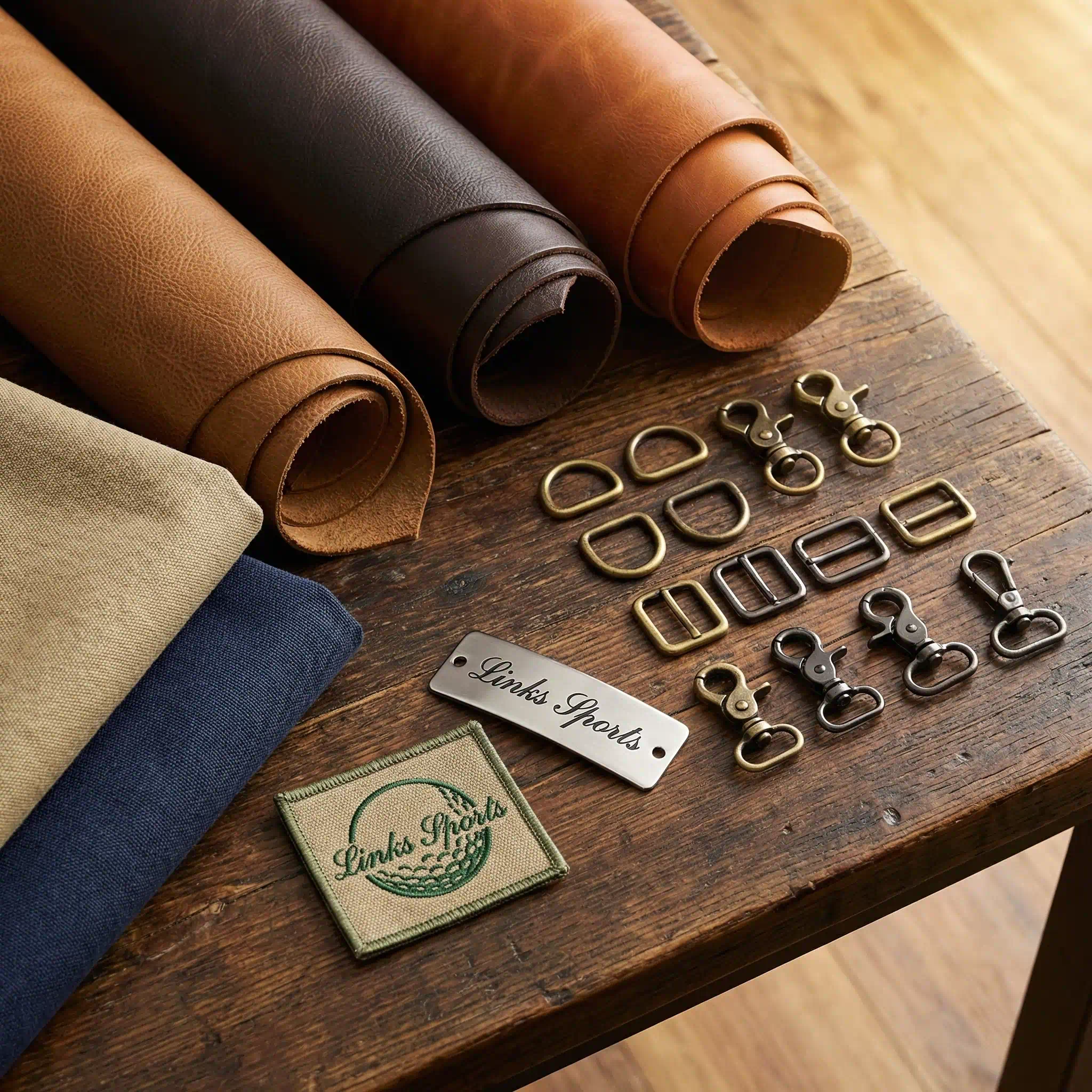 Heavy-duty wax canvas material close-up