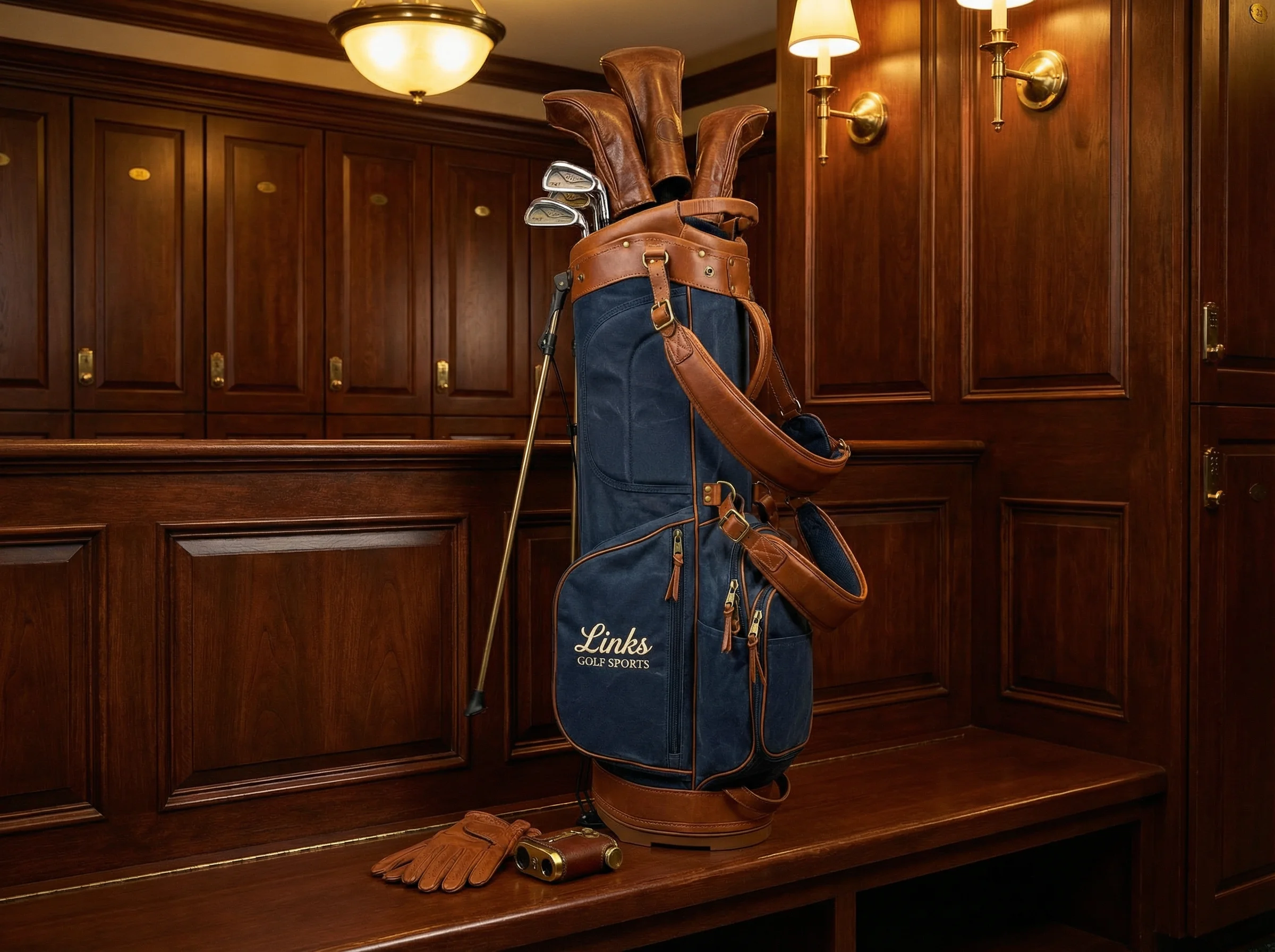 Adult Wax Canvas Sunday Golf Bag