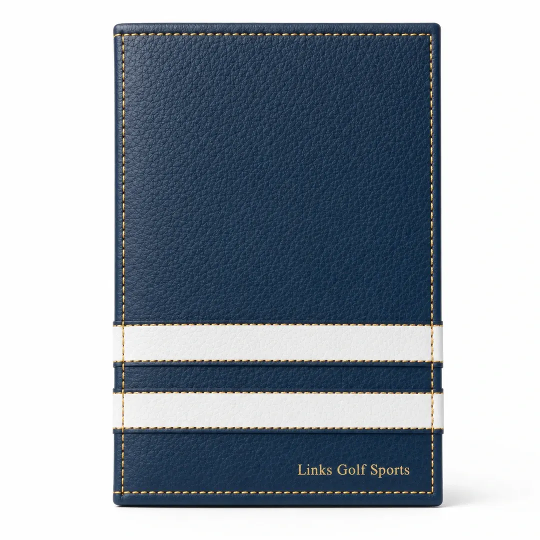 Links Heritage Leather Yardage Book Cover — Slim Snap Closure