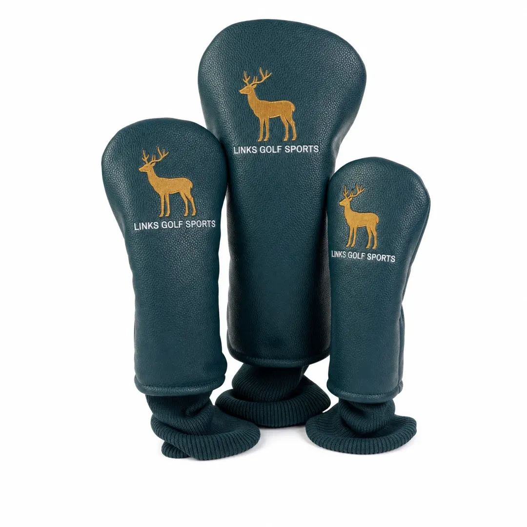 Links Heritage Deep Teal Pebble Grain Golf Headcover