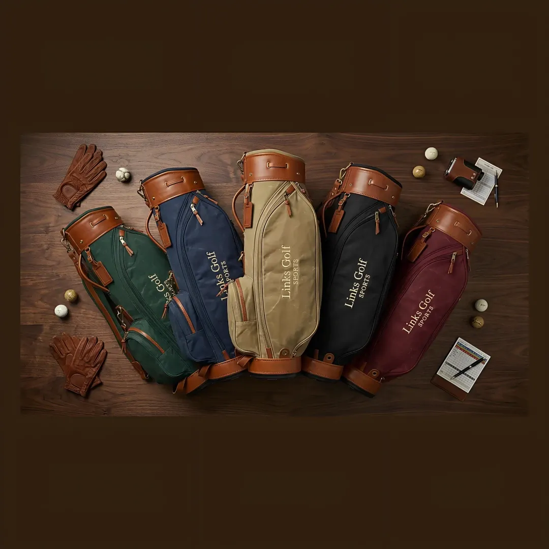 Links Golf Sports Men’s Canvas & Leather Sunday Bag – Walk the Course with Refined Style — view 10