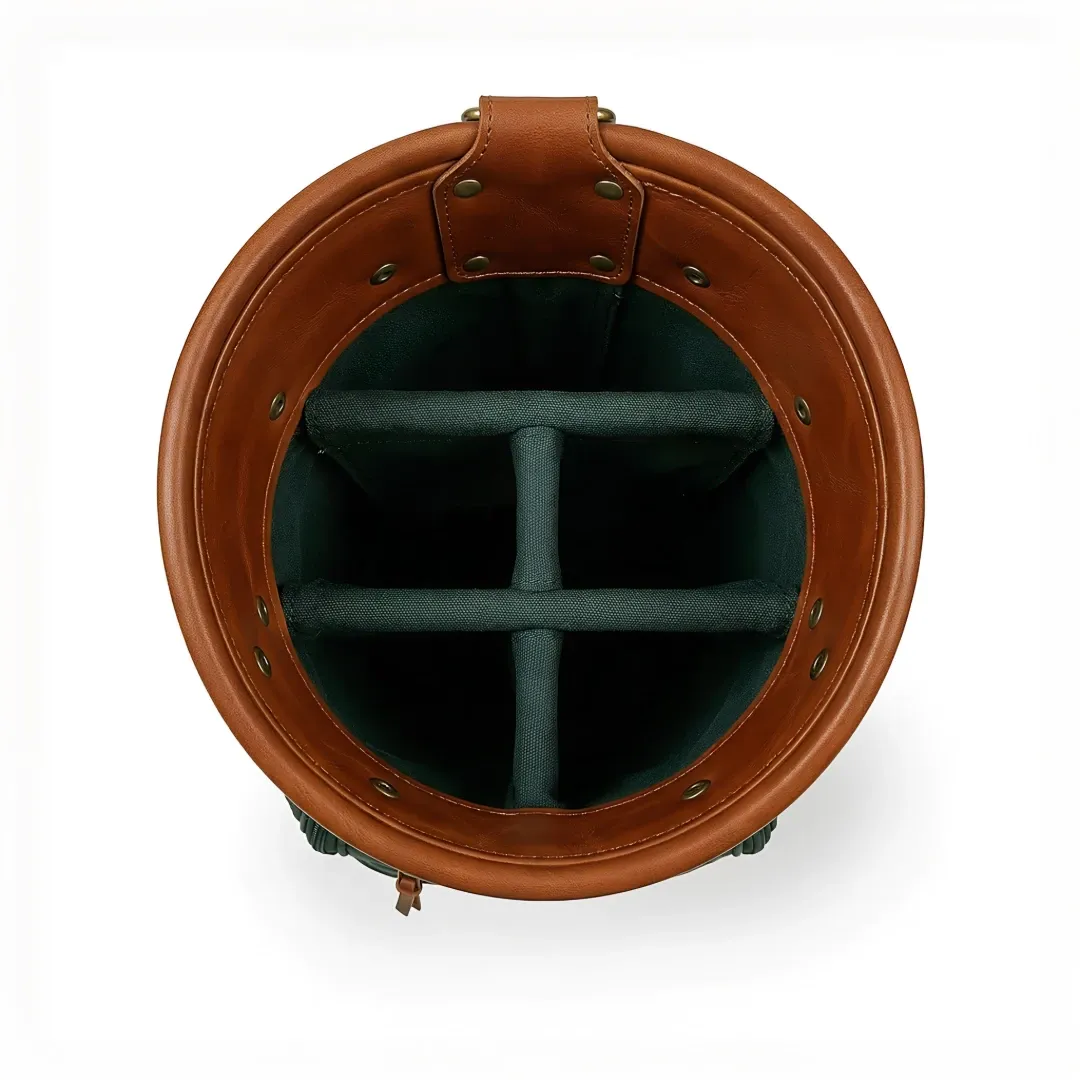 Links Golf Sports Men’s Canvas & Leather Sunday Bag – Walk the Course with Refined Style — view 3