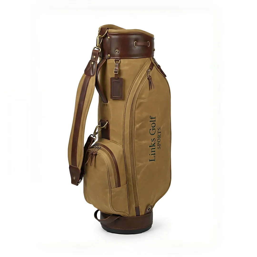 Links Golf Sports Men’s Canvas & Leather Sunday Bag – Walk the Course with Refined Style — view 8