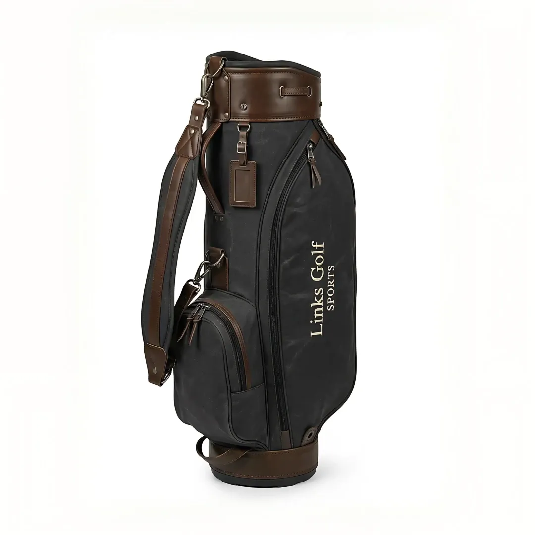 Links Golf Sports Men’s Canvas & Leather Sunday Bag – Walk the Course with Refined Style — view 7
