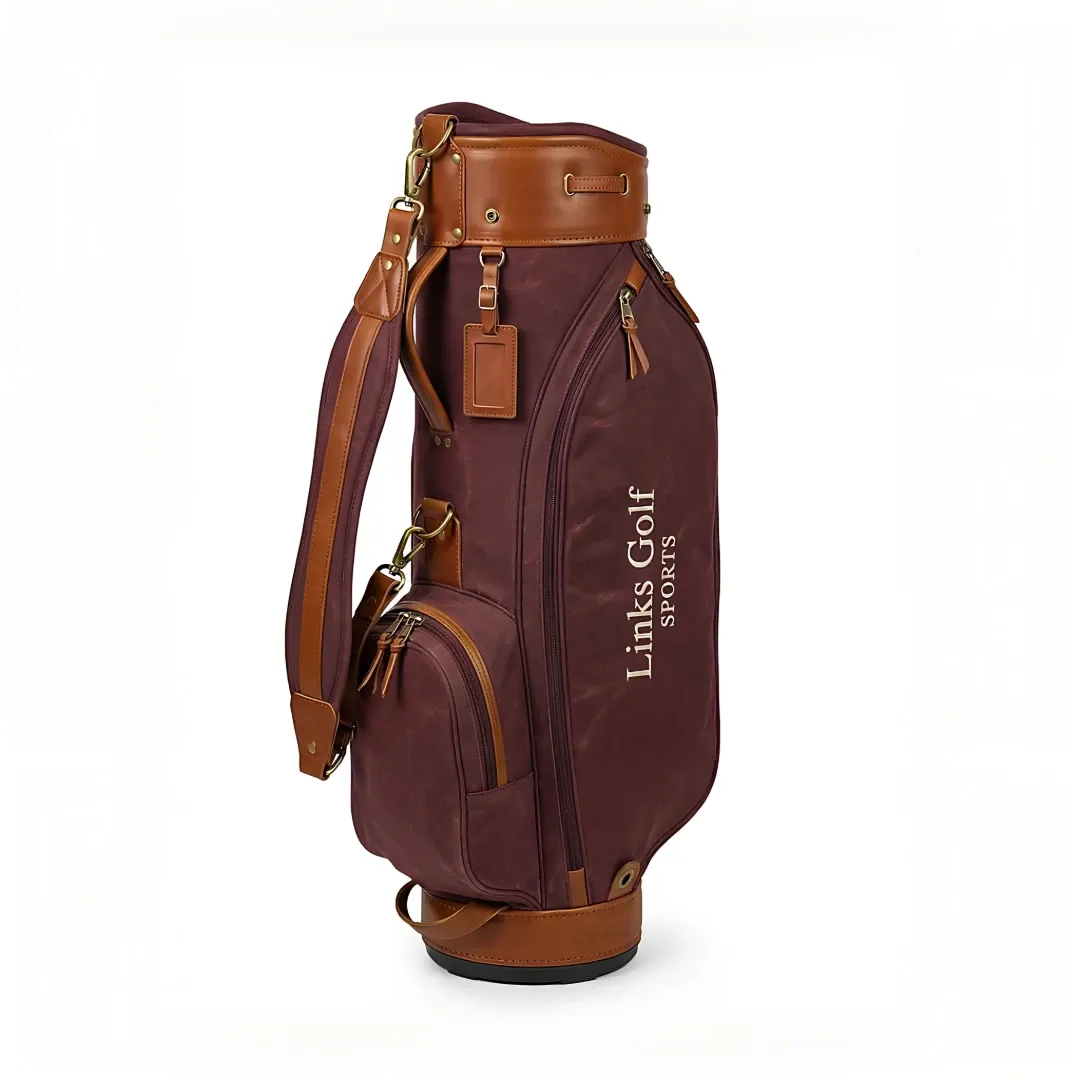 Links Golf Sports Men’s Canvas & Leather Sunday Bag – Walk the Course with Refined Style — view 6