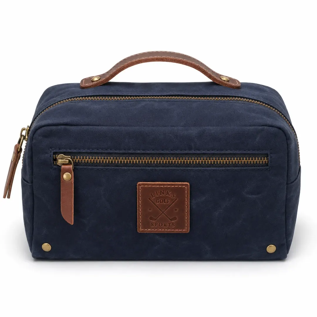Links Heritage Waxed Canvas Dopp Kit — Golf Club Toiletry Bag