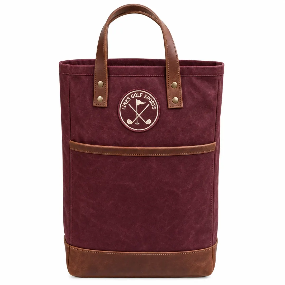 Links Heritage Waxed Canvas Wine Tote — Double Bottle Carry