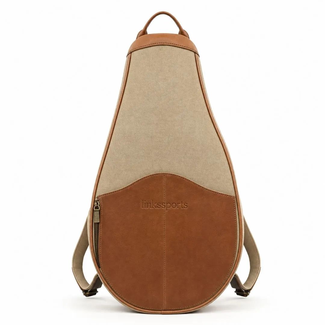 Links Court Heritage Canvas & Leather Tennis Backpack