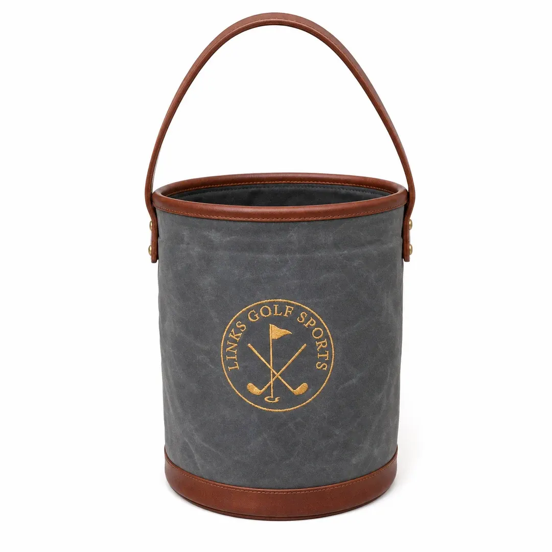 Links Heritage Waxed Canvas Golf Shag Bag — Holds 100 Balls