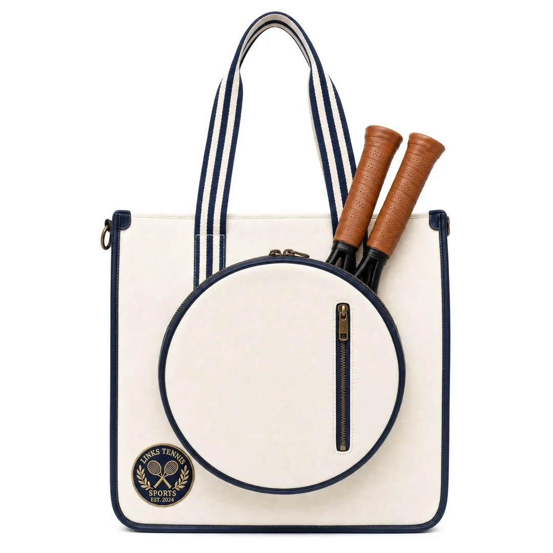 Links Court Hamptons Canvas Tennis Tour Tote — Racquet & Shoes