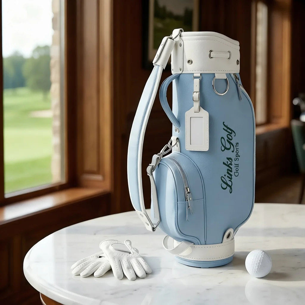 Premium Leather Toddler Golf Bag Sunday Carry Bag Links Golf Sports