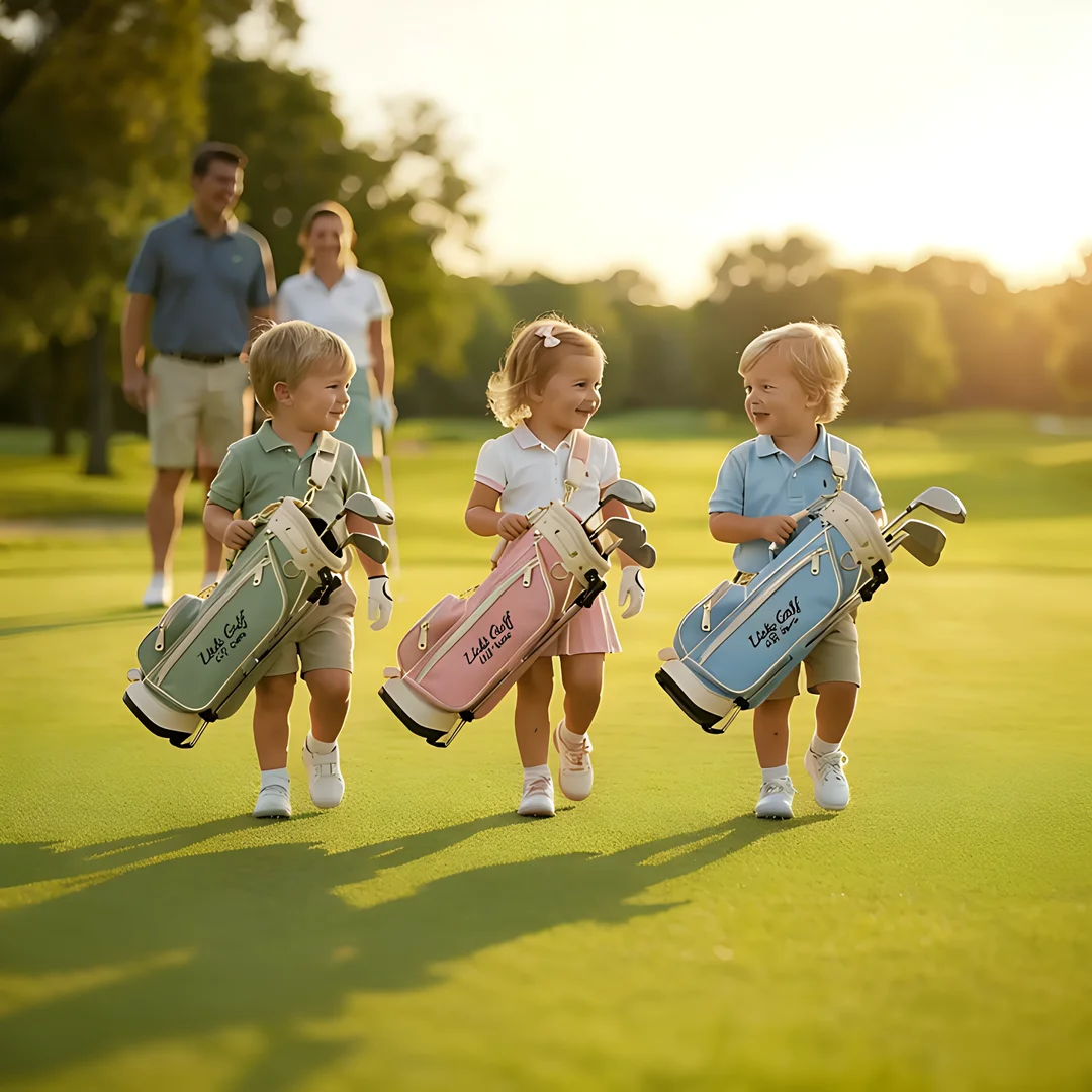 Lightweight Toddler Golf Stand Bag | Canvas & Leather | Links Golf Sports