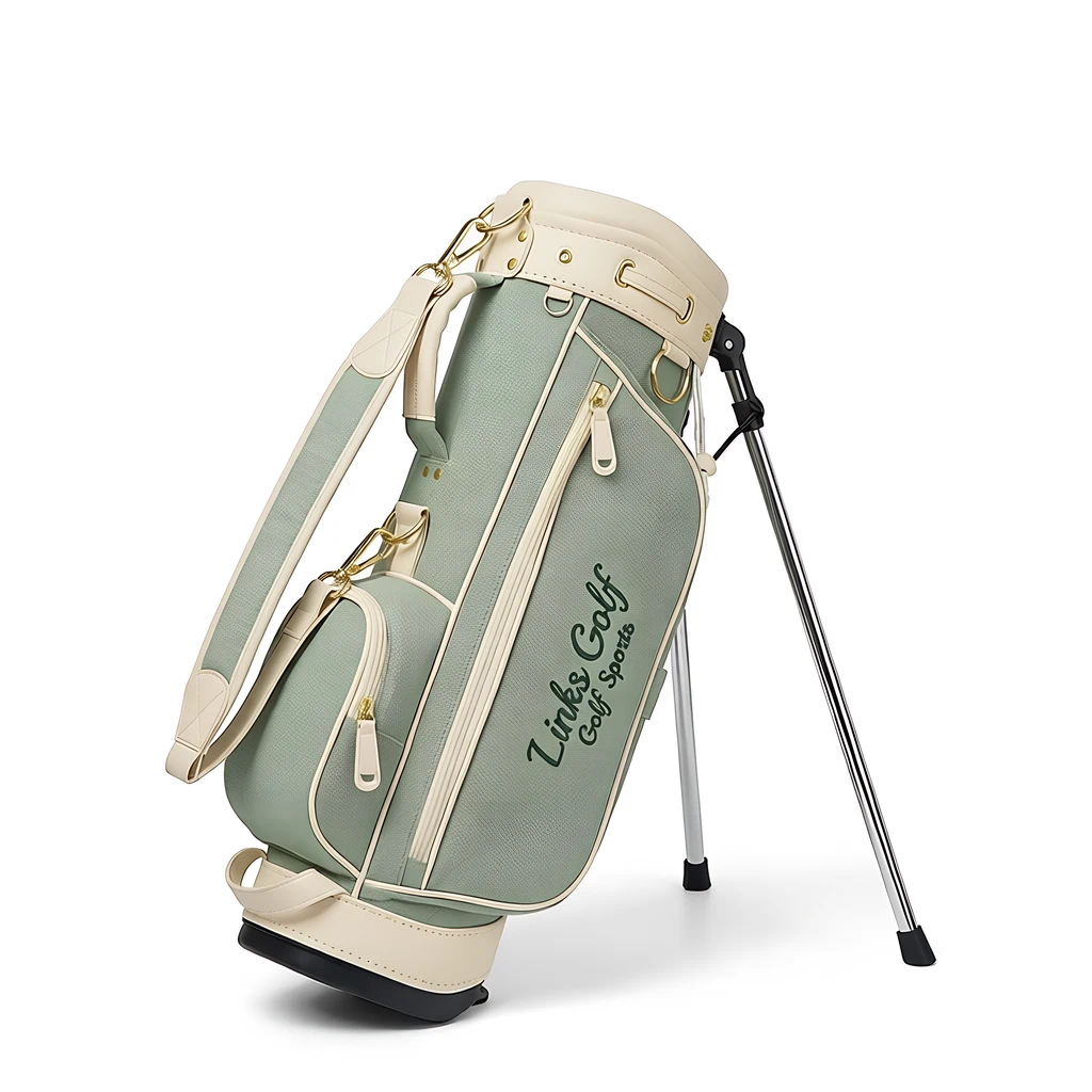 Toddler wax canvas leather golf stand bag ages 3-5, wholesale OEM — view 2