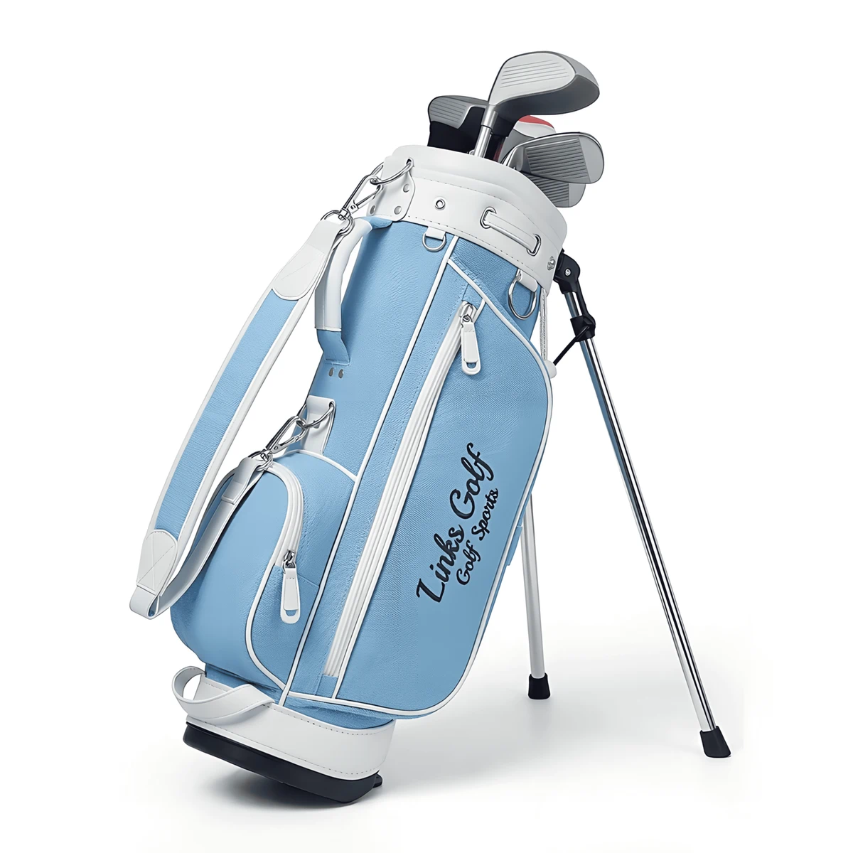 Toddler wax canvas leather golf stand bag ages 3-5, wholesale OEM — view 8