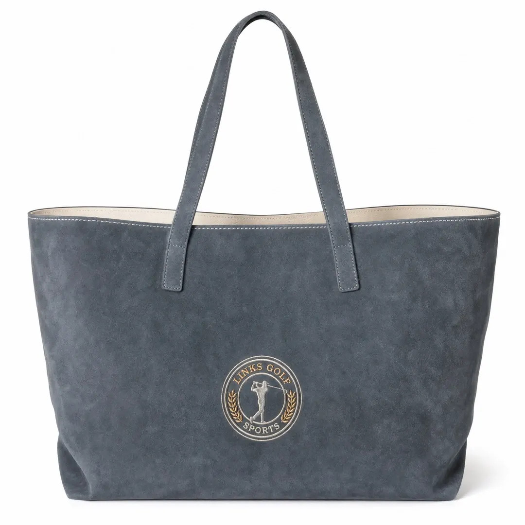 Links Heritage Women's Suede Golf Tote — Structured Box Style