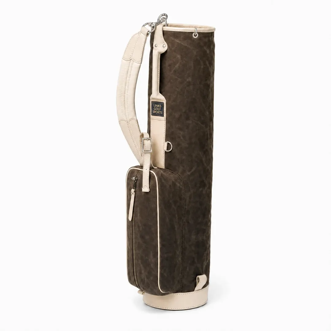 Links Heritage Waxed Canvas Sunday Walking Golf Bag