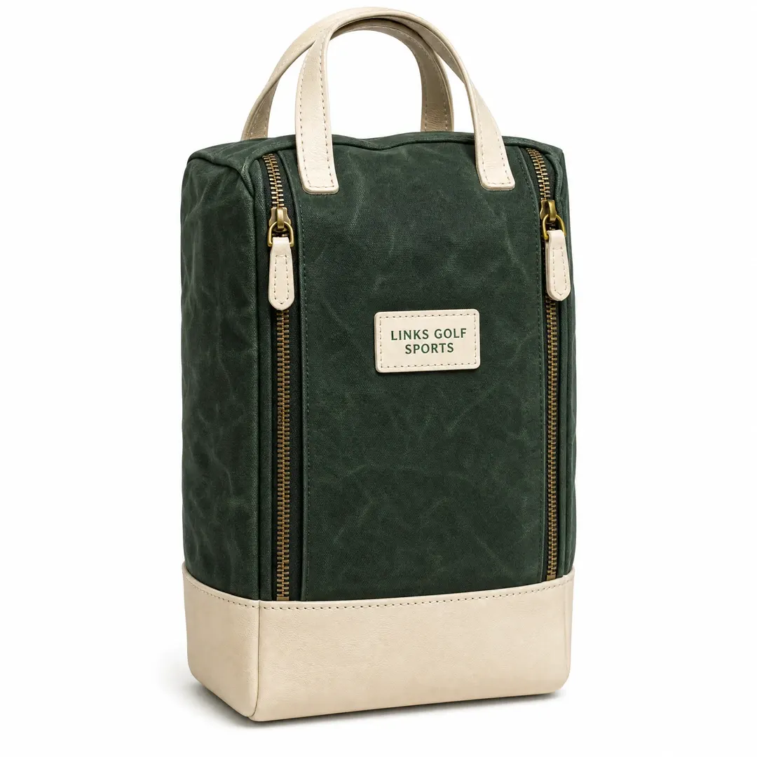 Links Heritage Vintage Waxed Canvas Golf Shoe Bag