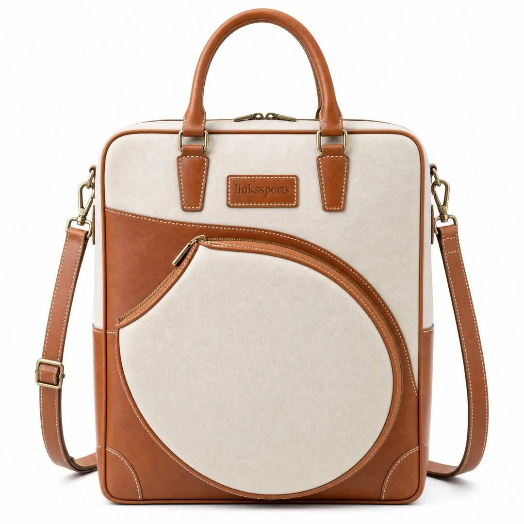 Links Court Artisan Canvas & Leather Tennis Tote — Court to City