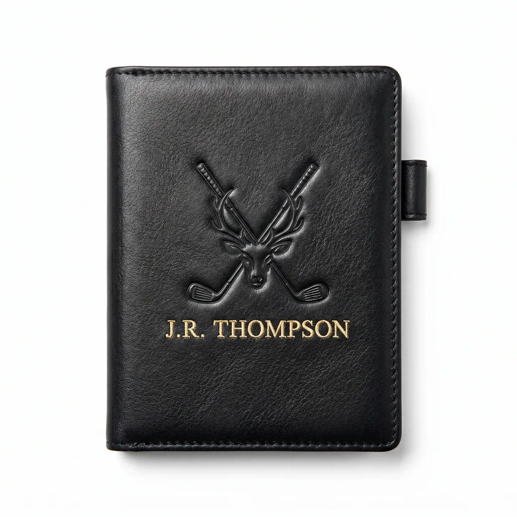 Links Heritage Black Leather Golf Scorecard Book
