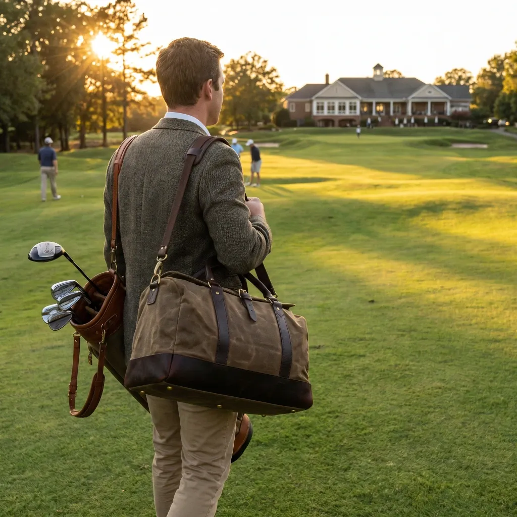 Canvas & Leather Duffel Bag — view 9