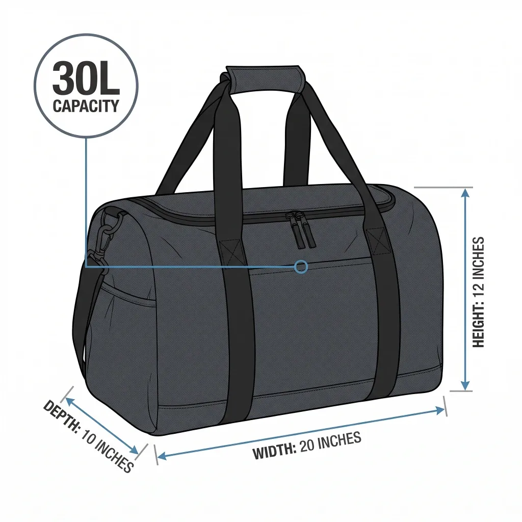 Canvas & Leather Duffel Bag — view 8