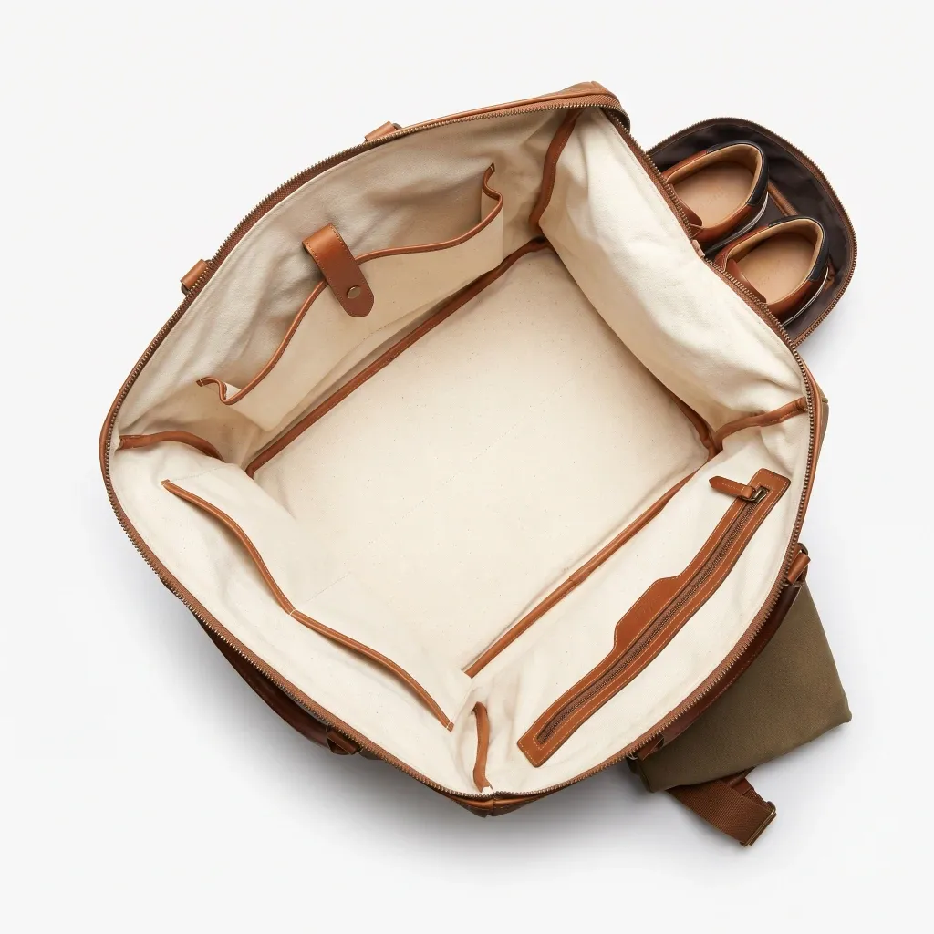 Canvas & Leather Duffel Bag — view 4