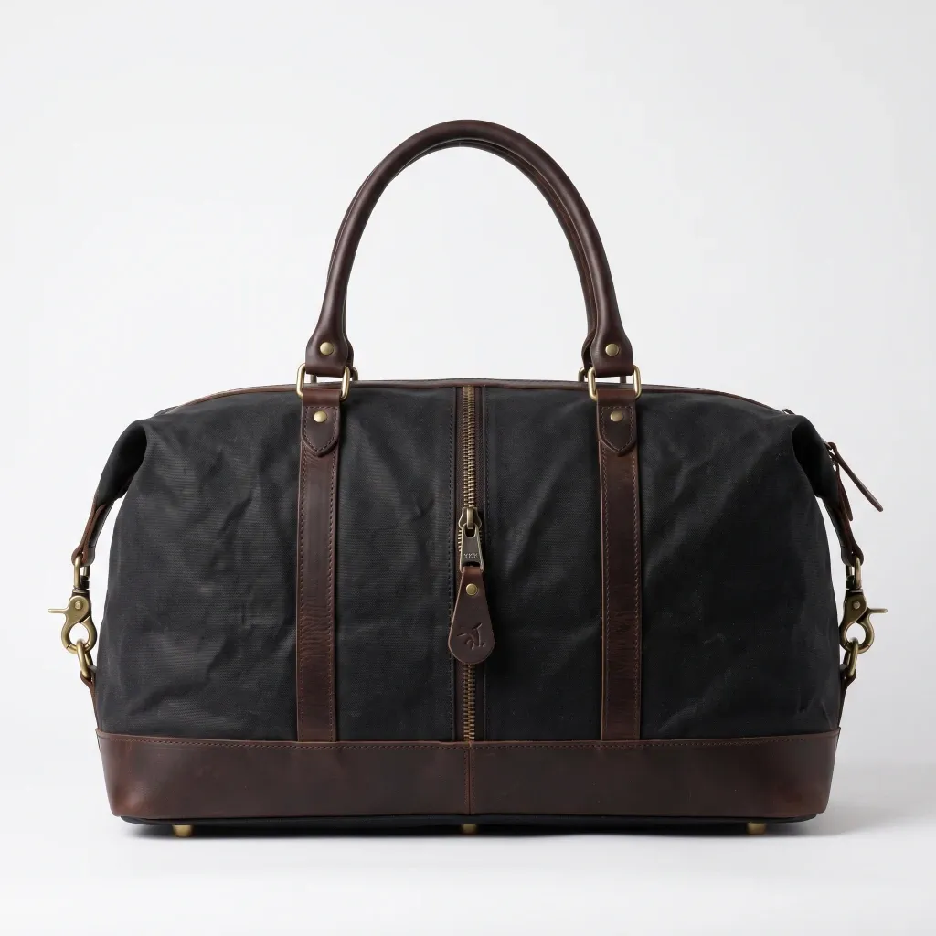 Canvas & Leather Duffel Bag — view 7