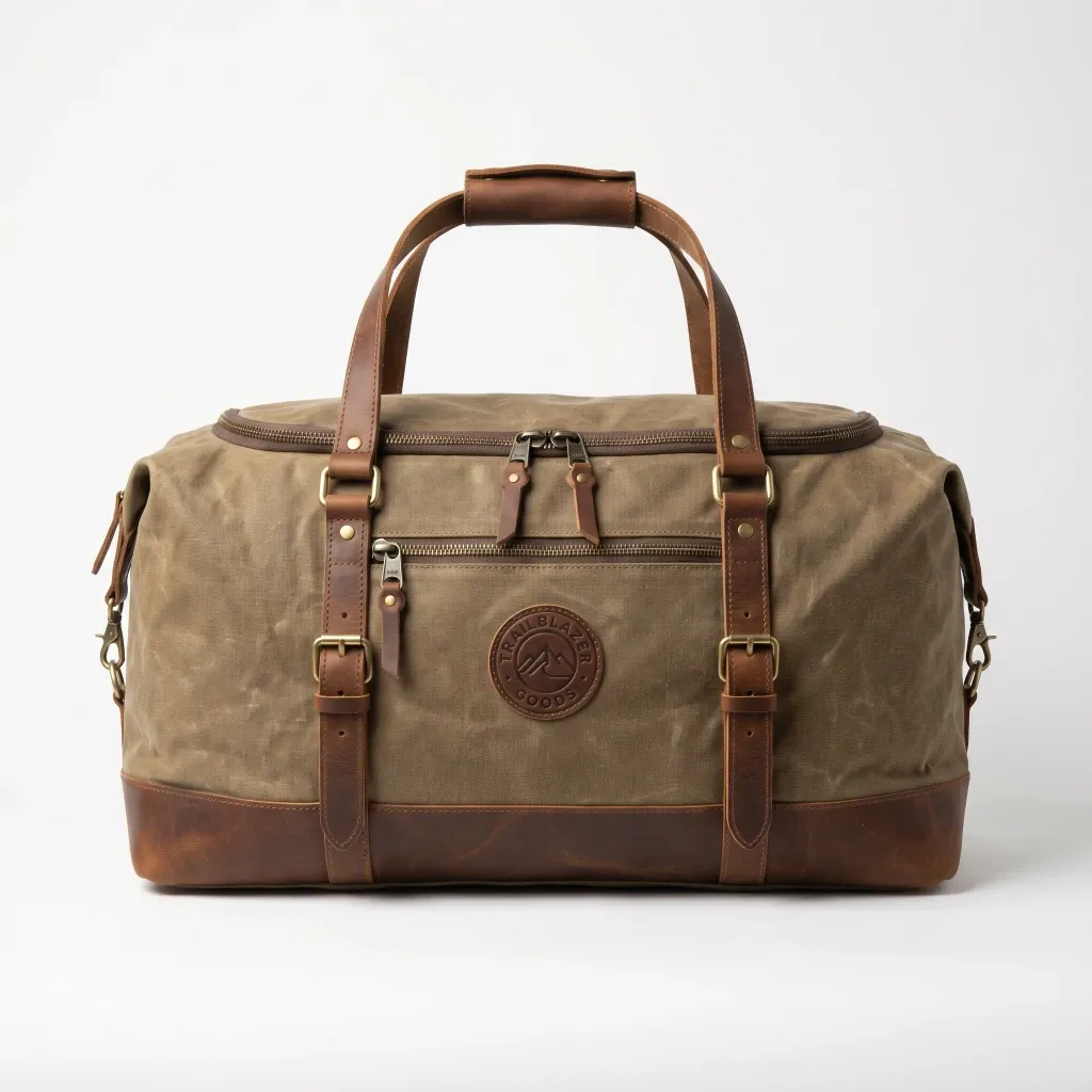 Canvas & Leather Duffel Bag — view 2