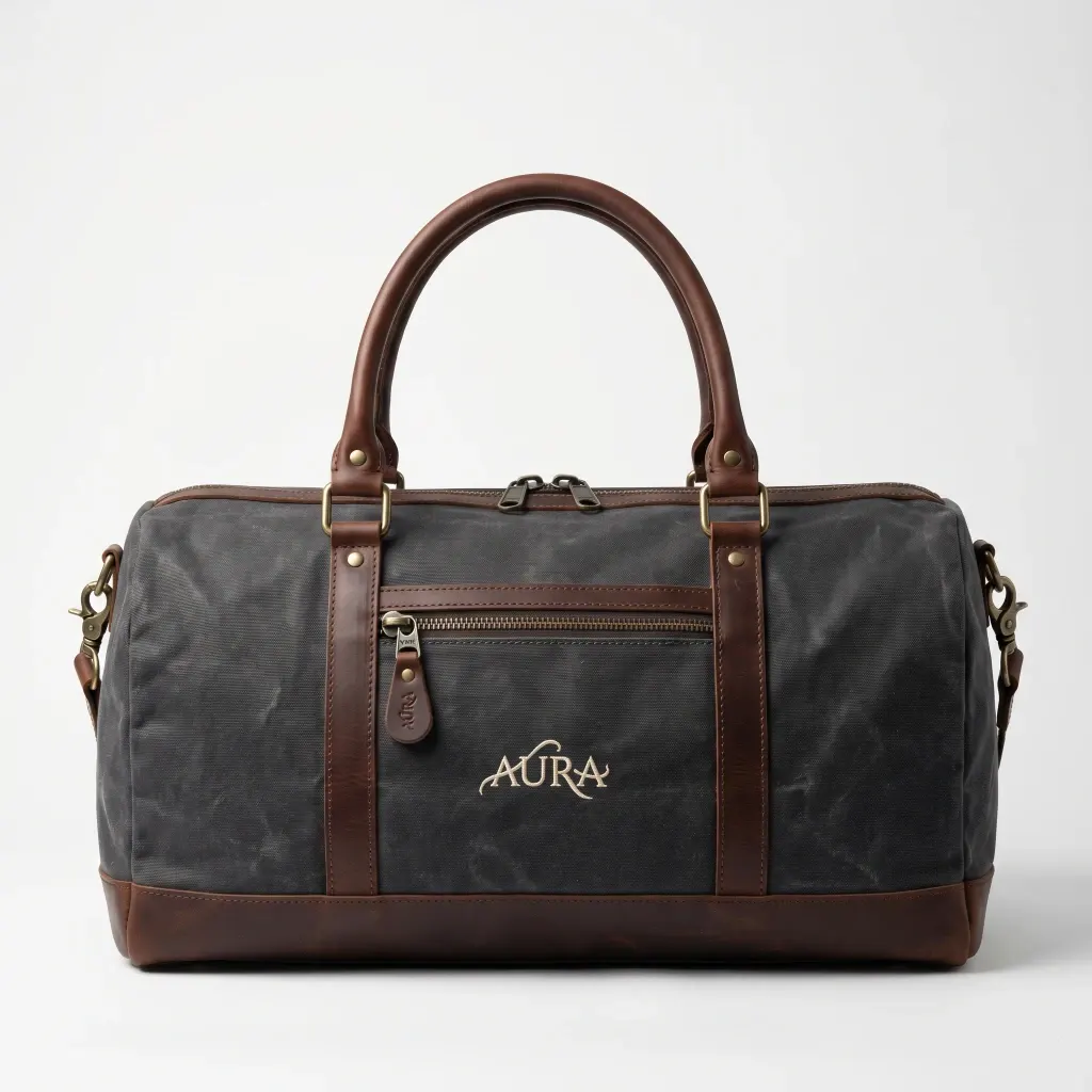 Canvas & Leather Duffel Bag