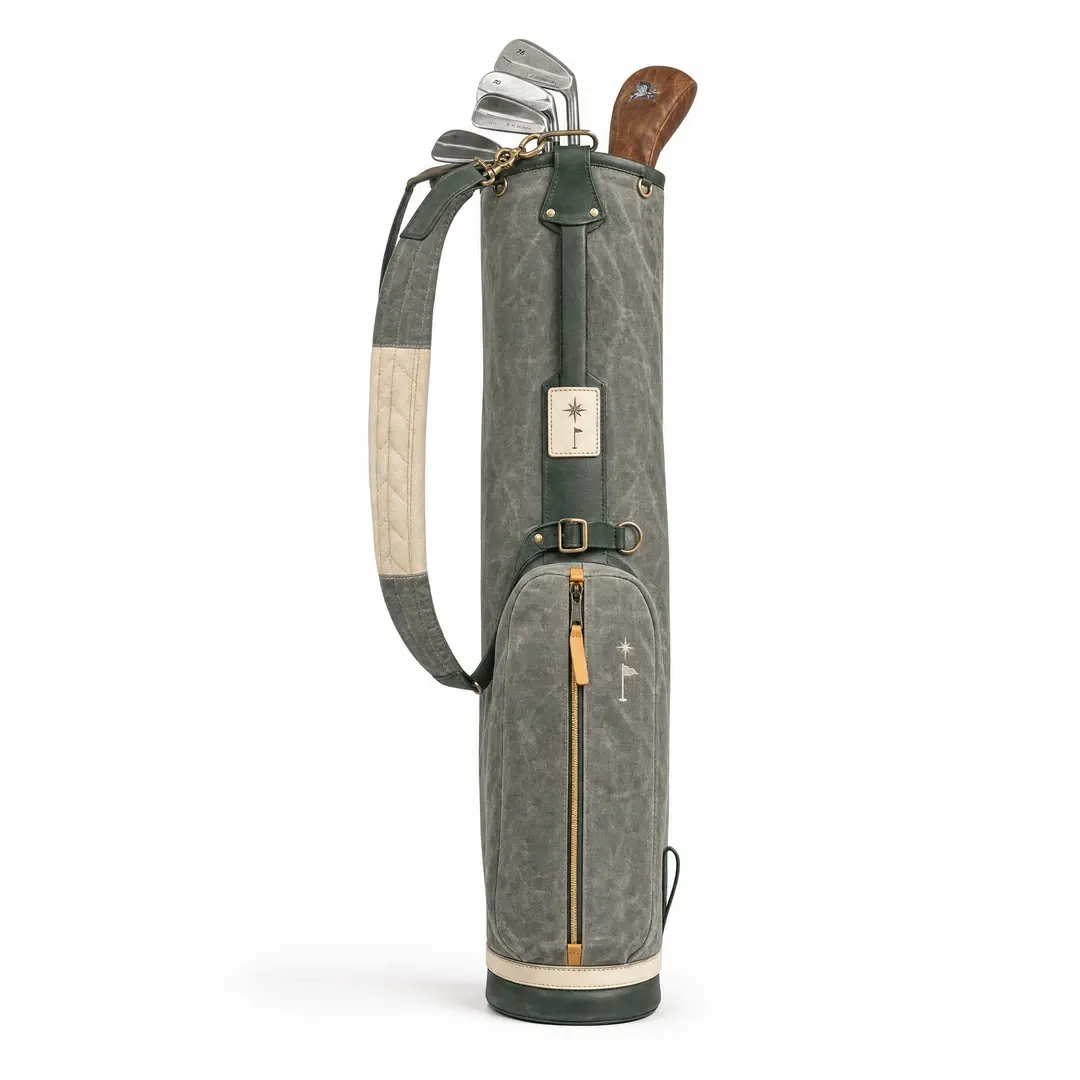 7-Inch Waxed Canvas Sunday Walker Golf Bag