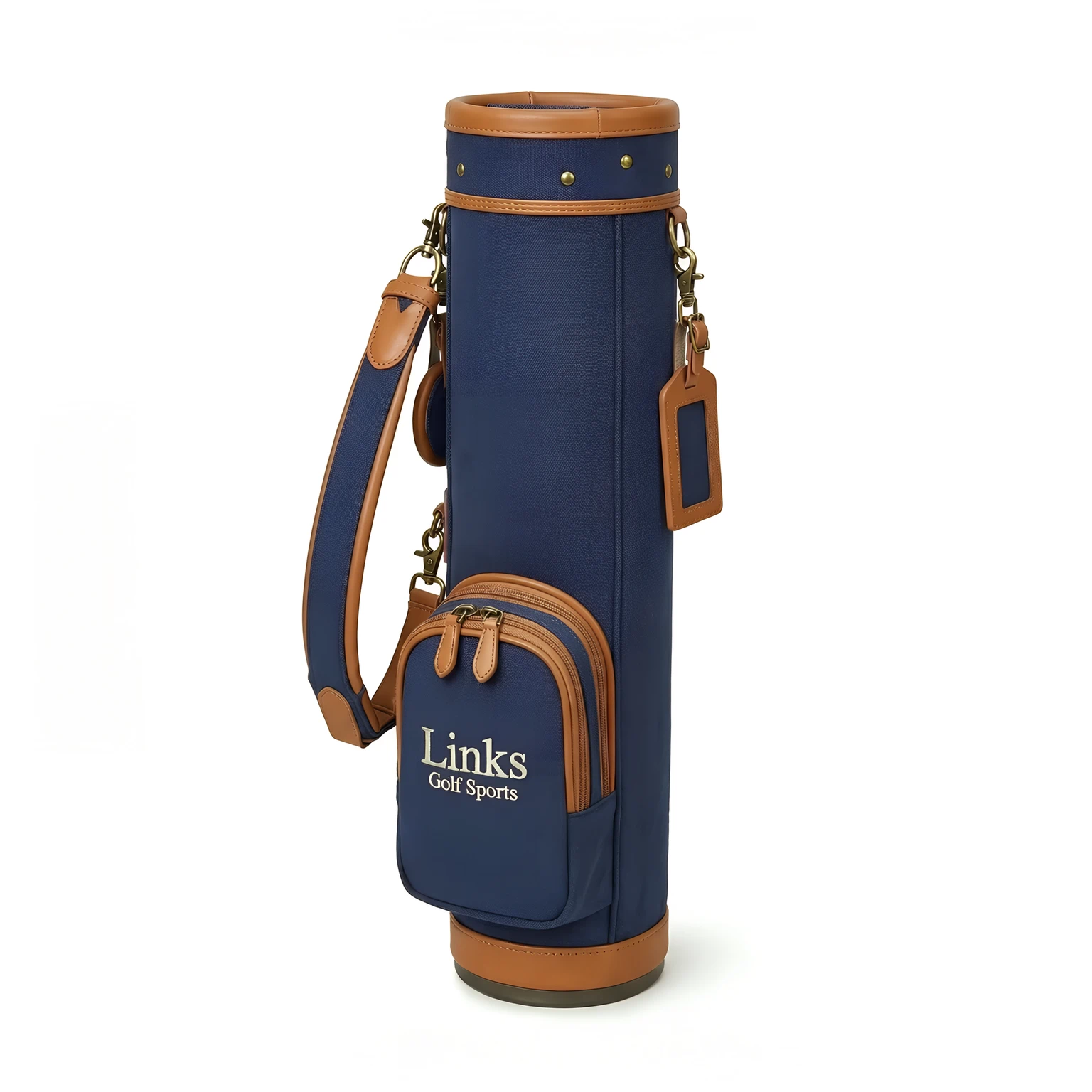 Kids canvas sunday golf bag with leather trim ages 6-10, OEM manufacturer — view 9