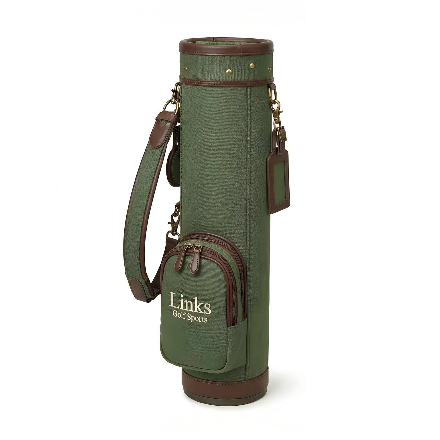 Kids canvas sunday golf bag with leather trim ages 6-10, OEM manufacturer — view 8