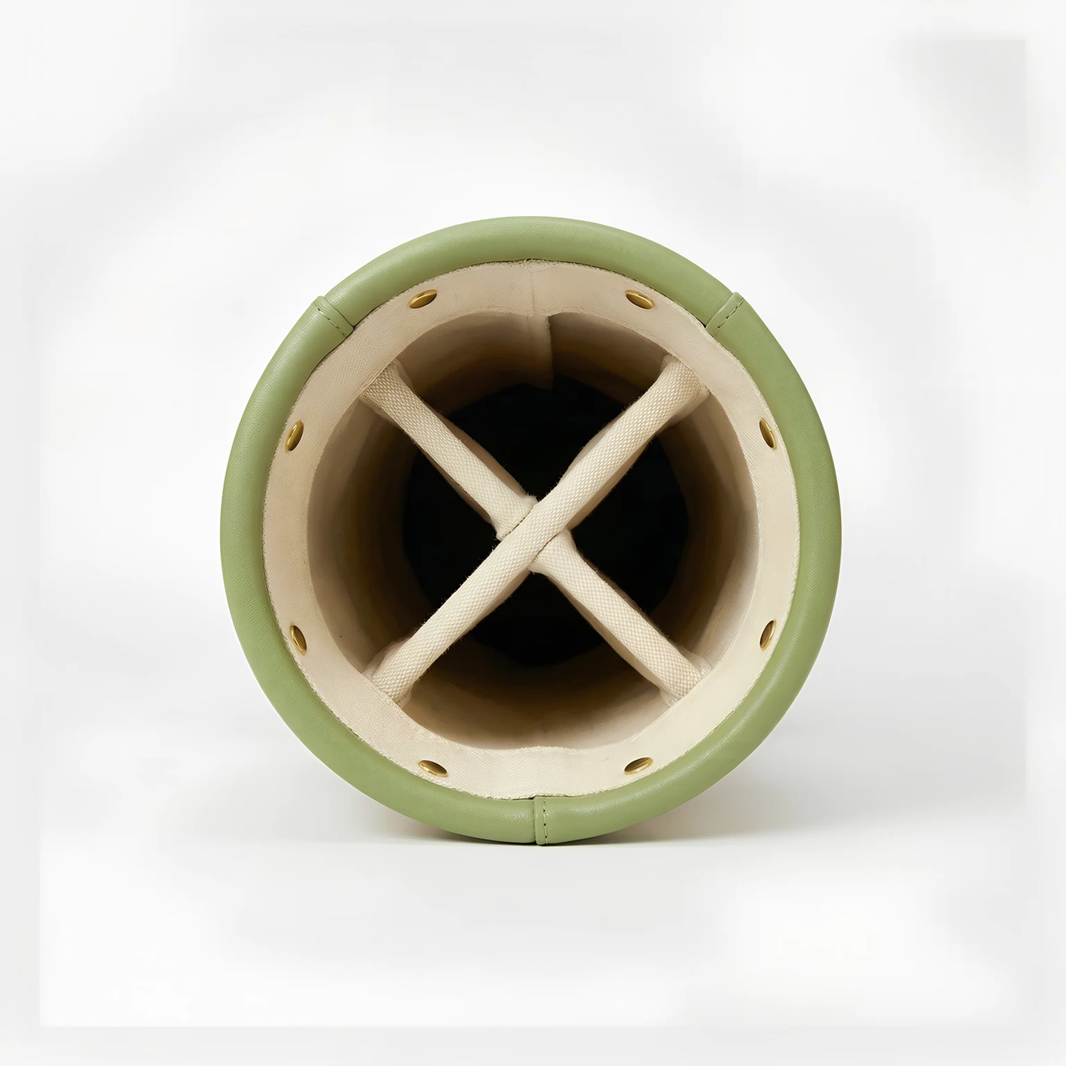 Kids canvas sunday golf bag with leather trim ages 6-10, OEM manufacturer — view 4