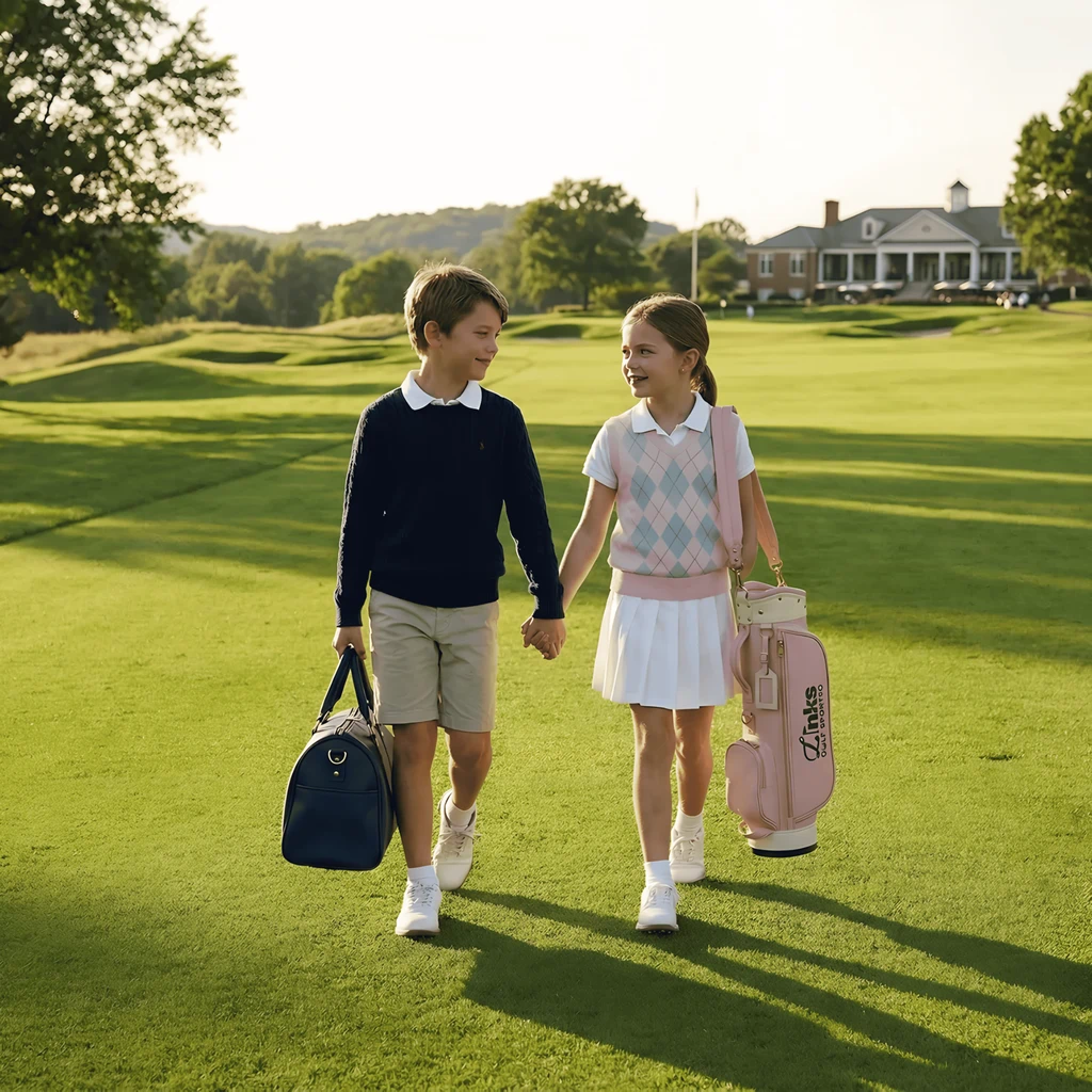 Full-grain leather kids sunday golf bag ages 6-10, premium OEM manufacturer — view 7